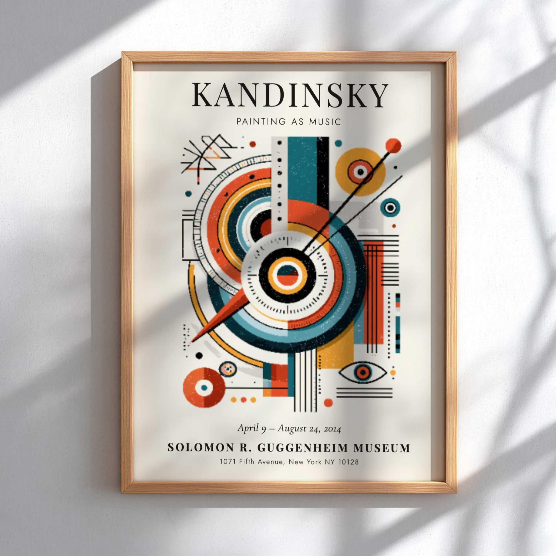 Kandinsky inspired poster featuring geometric shapes and vibrant colors