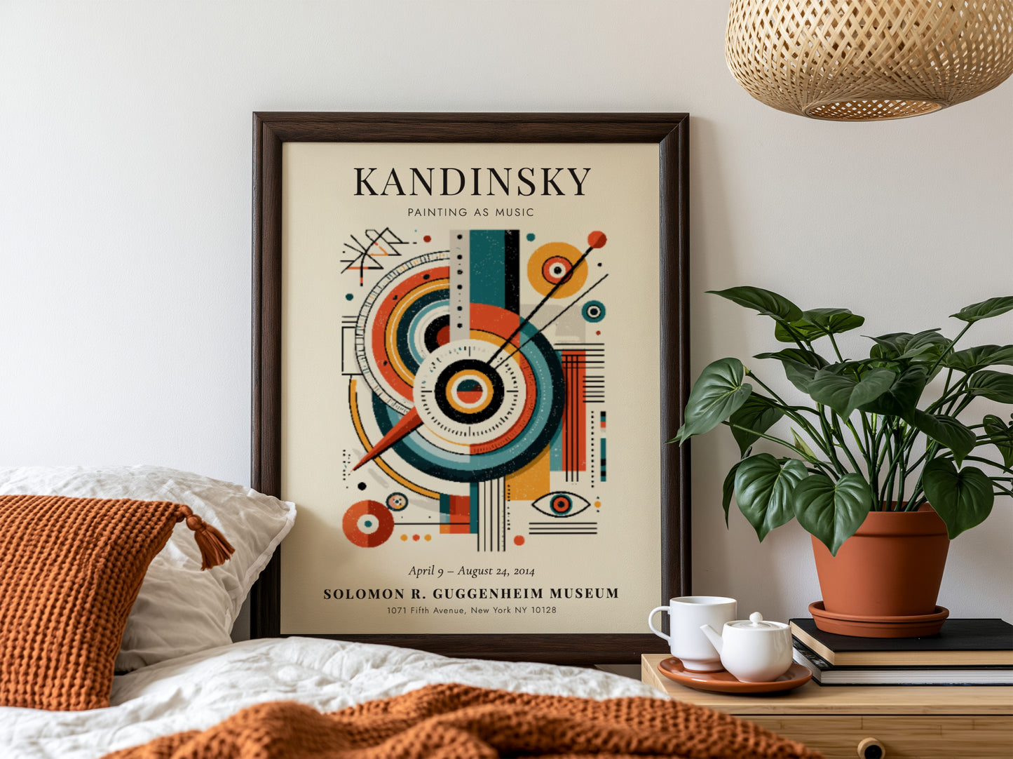 Kandinsky inspired poster featuring geometric shapes and vibrant colors