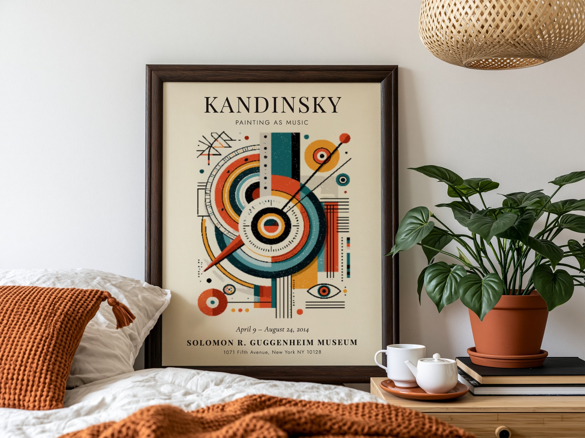 Kandinsky inspired poster featuring geometric shapes and vibrant colors