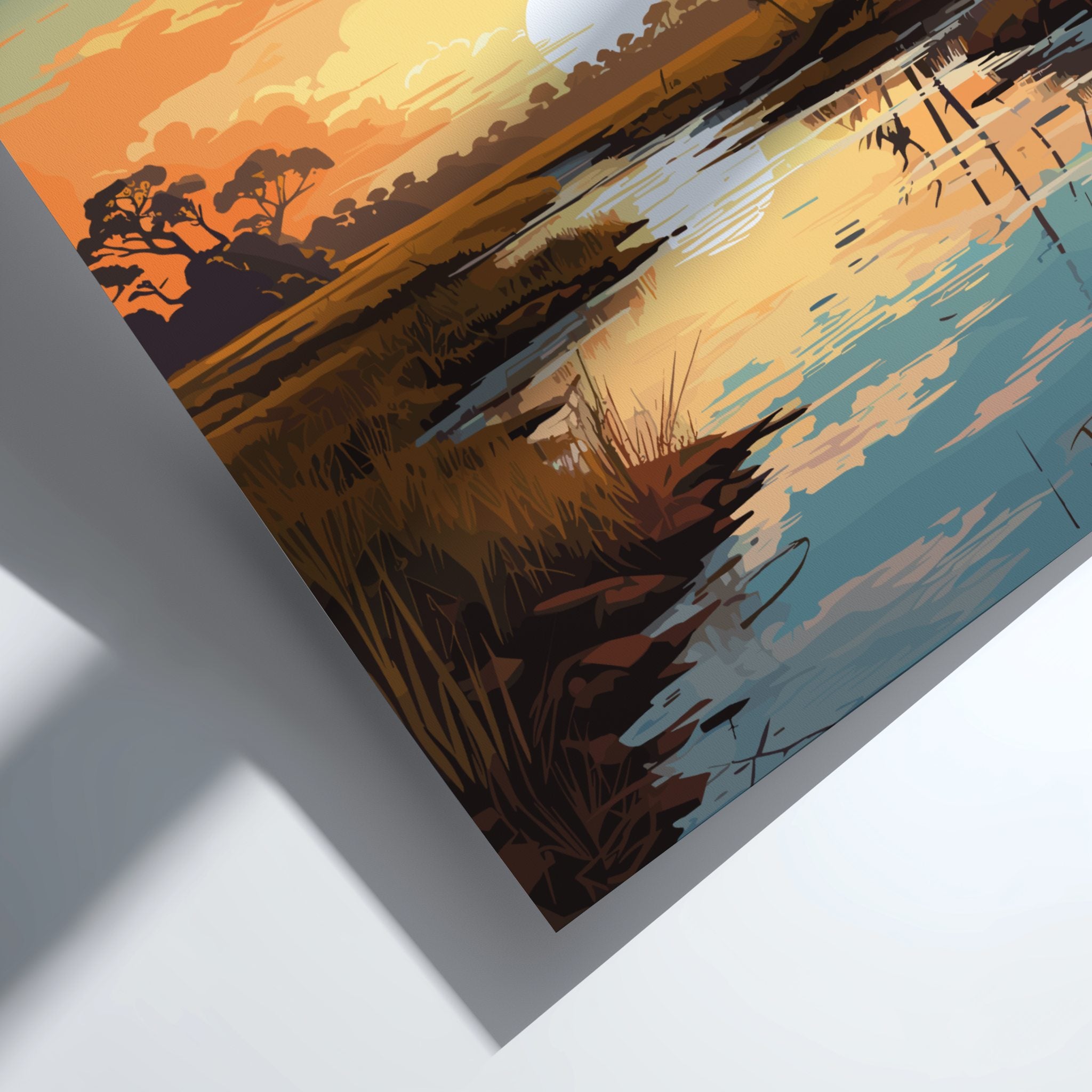 South America PANTANAL TRAVEL POSTER - RETRO BRAZIL ART
