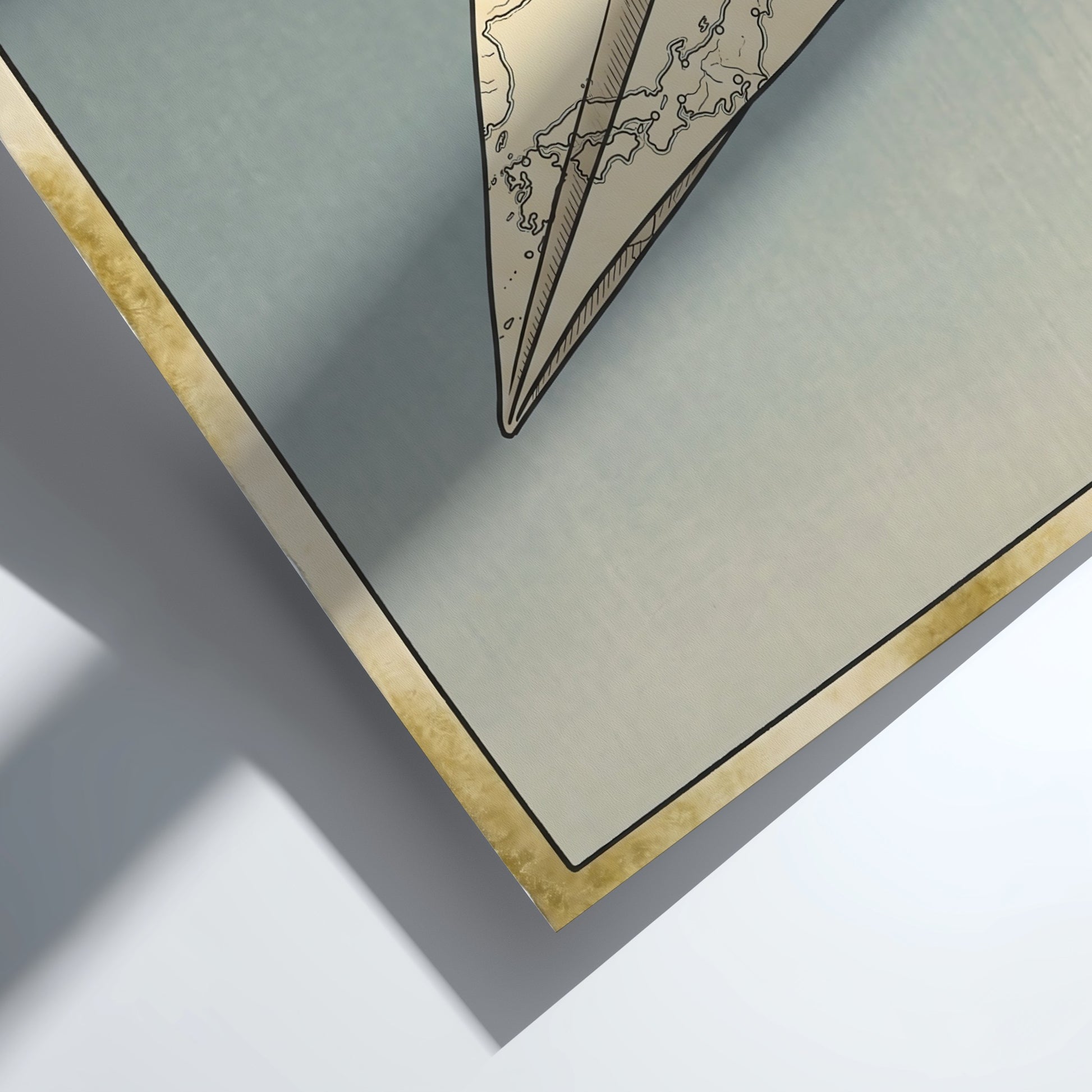 Japanese art style poster featuring a paper airplane in soft colors
