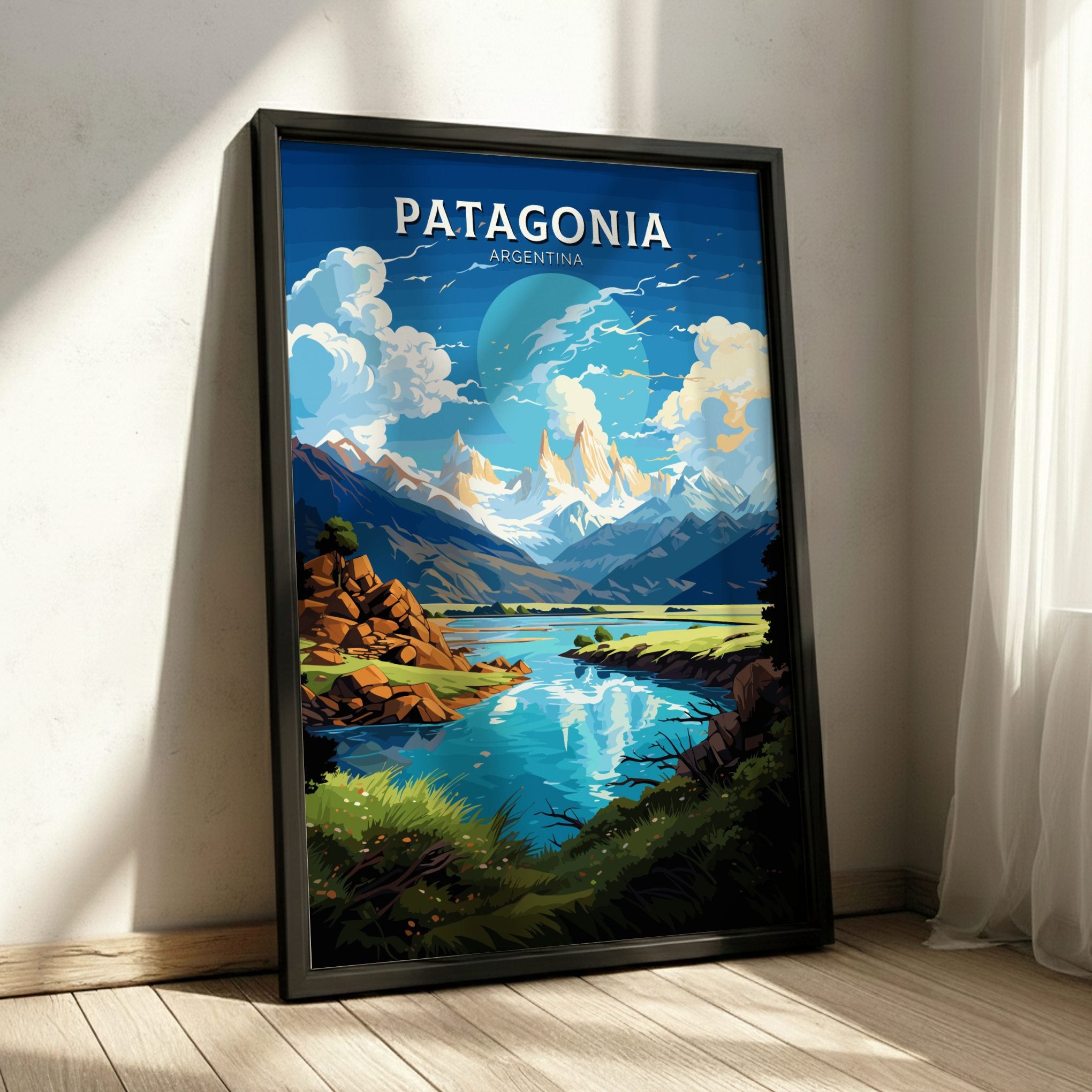 South America PATAGONIA PRINT - RETRO ARTWORK