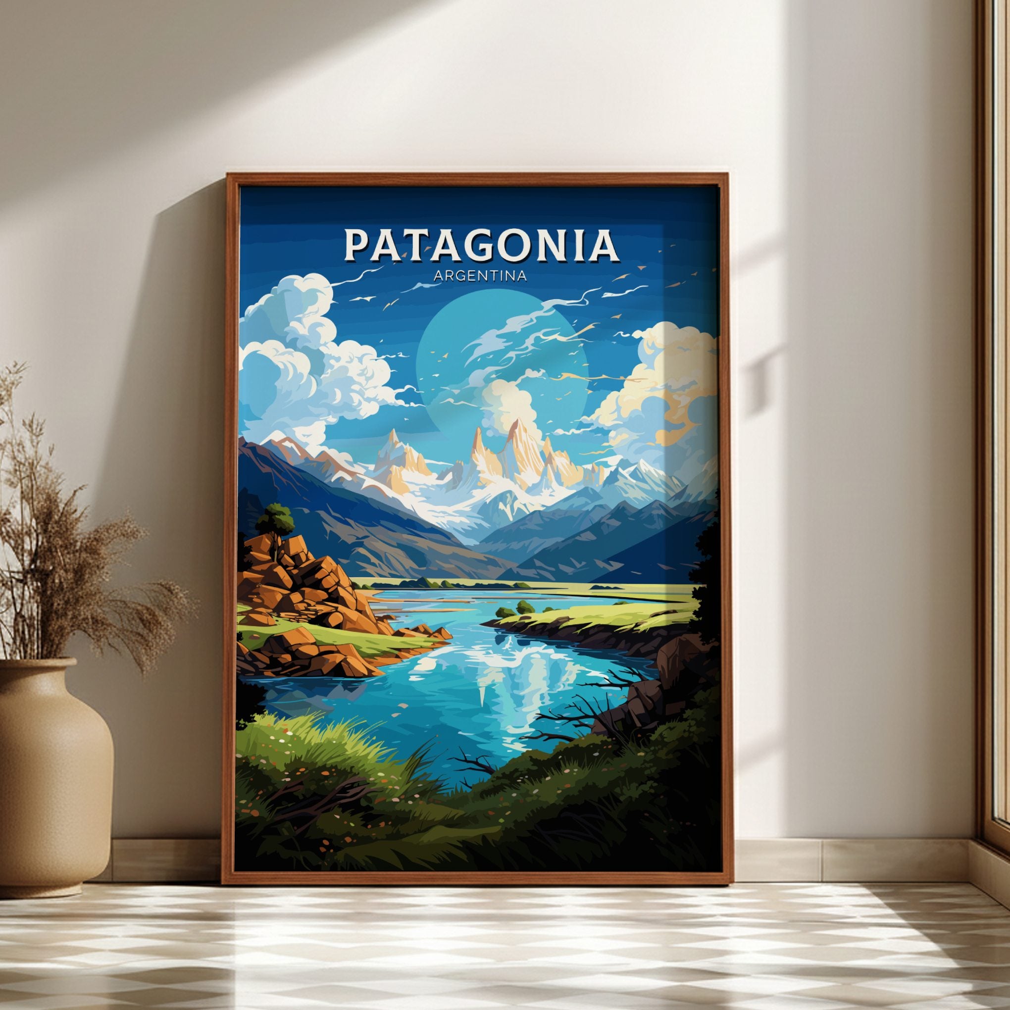 South America PATAGONIA PRINT - RETRO ARTWORK