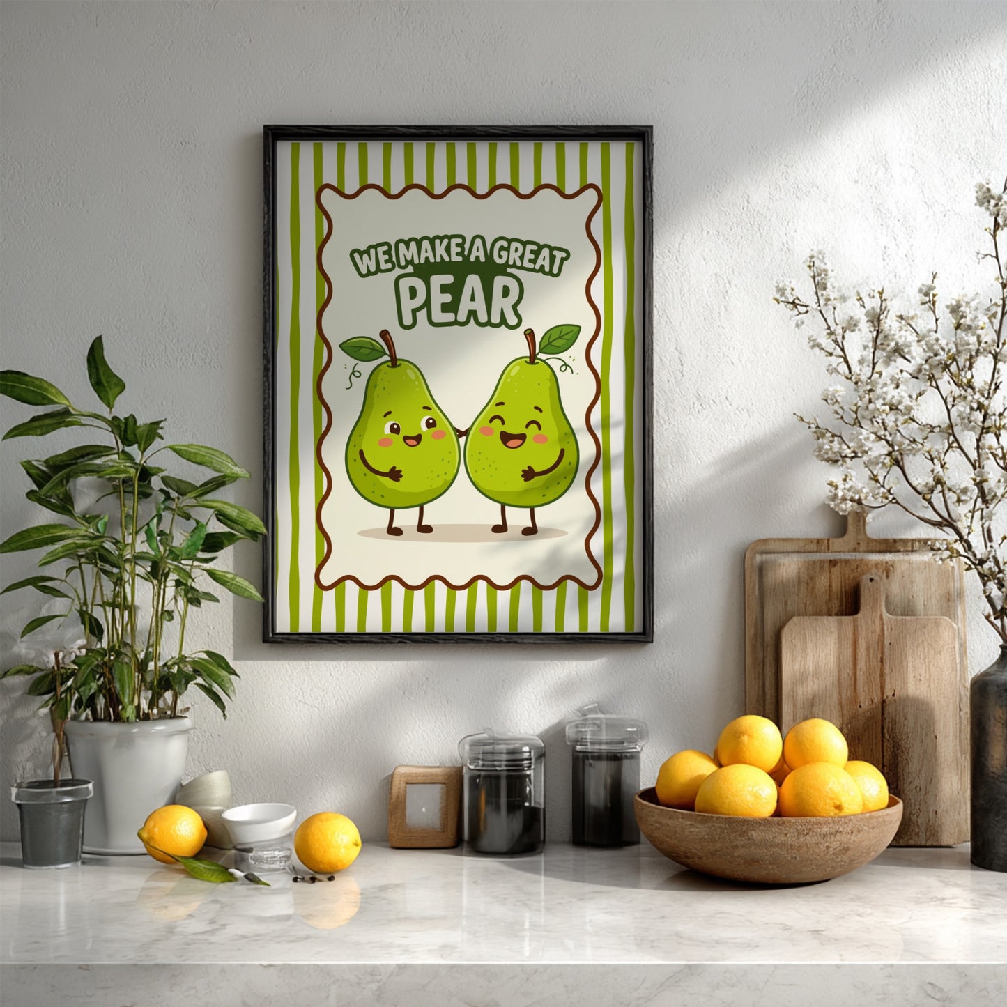 Pear - We Make a Great Pear - Kitchen Wall Art