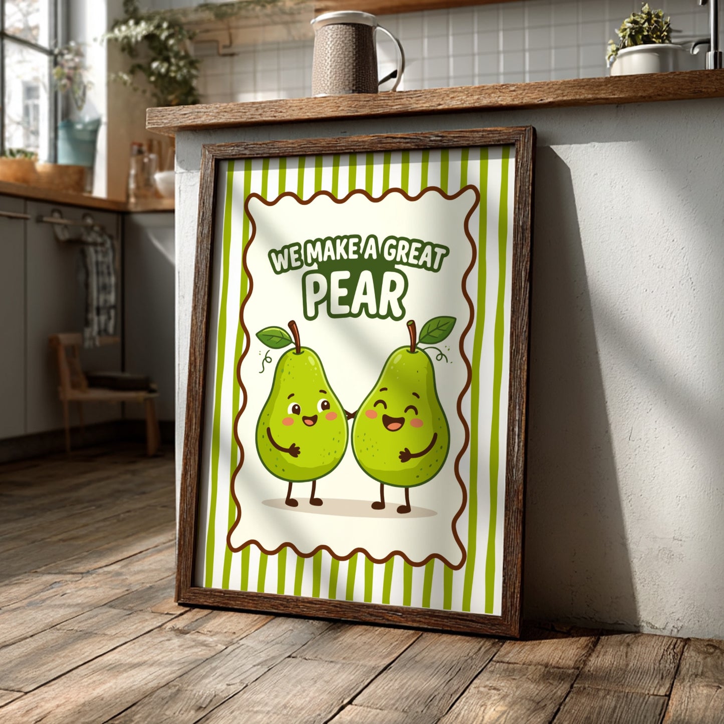 Pear - We Make a Great Pear - Kitchen Wall Art