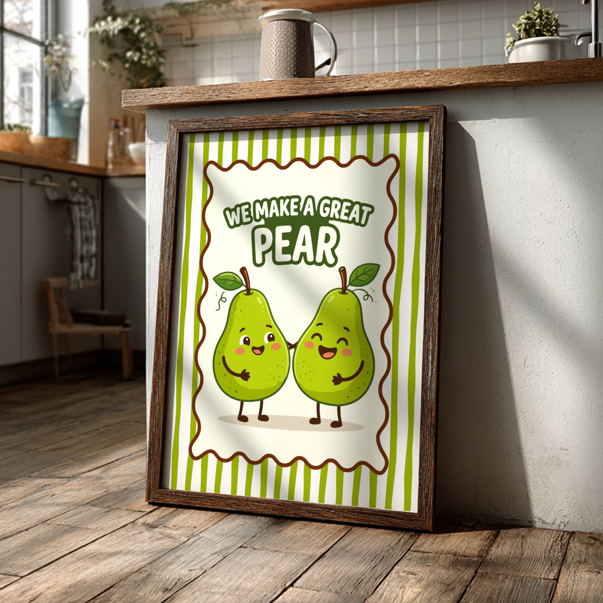 Pear - We Make a Great Pear - Kitchen Wall Art