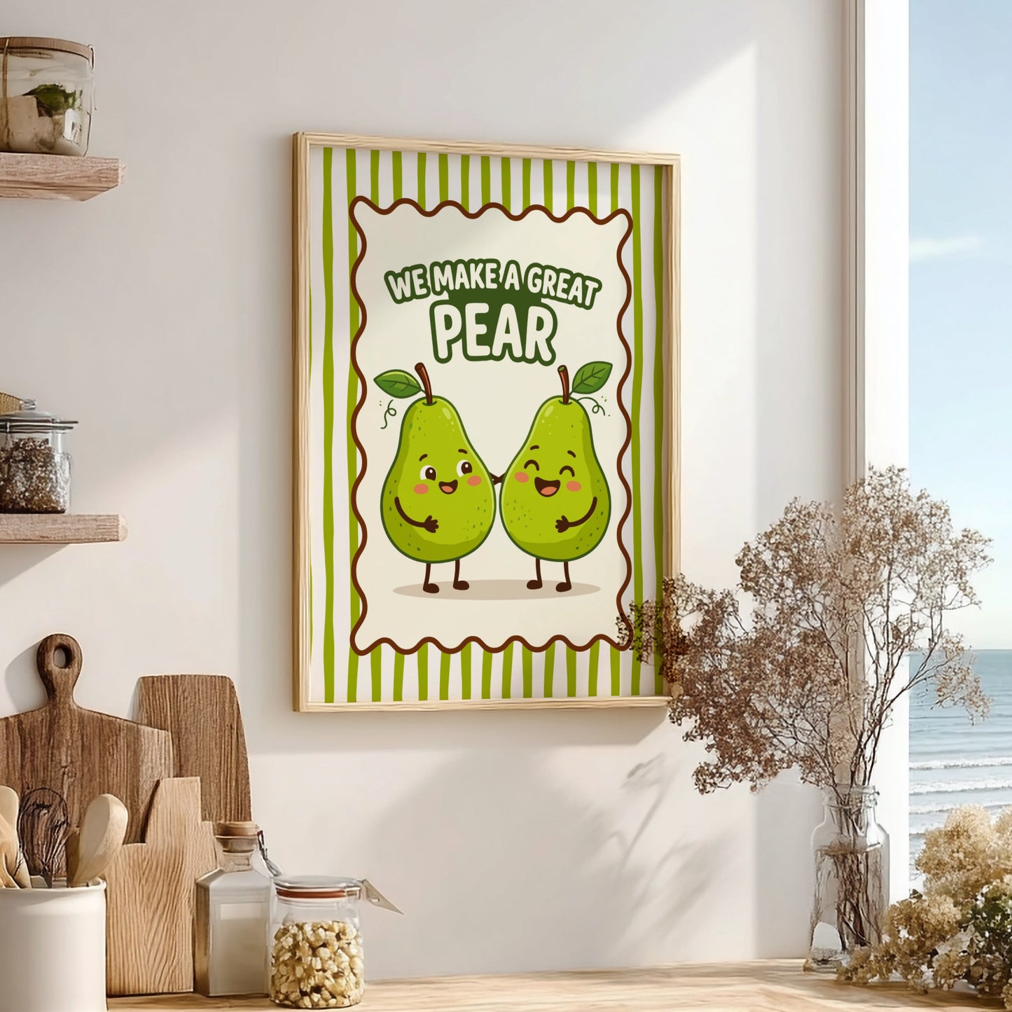 Pear - We Make a Great Pear - Kitchen Wall Art