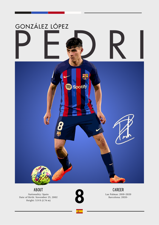 Pedri Barcelona Poster