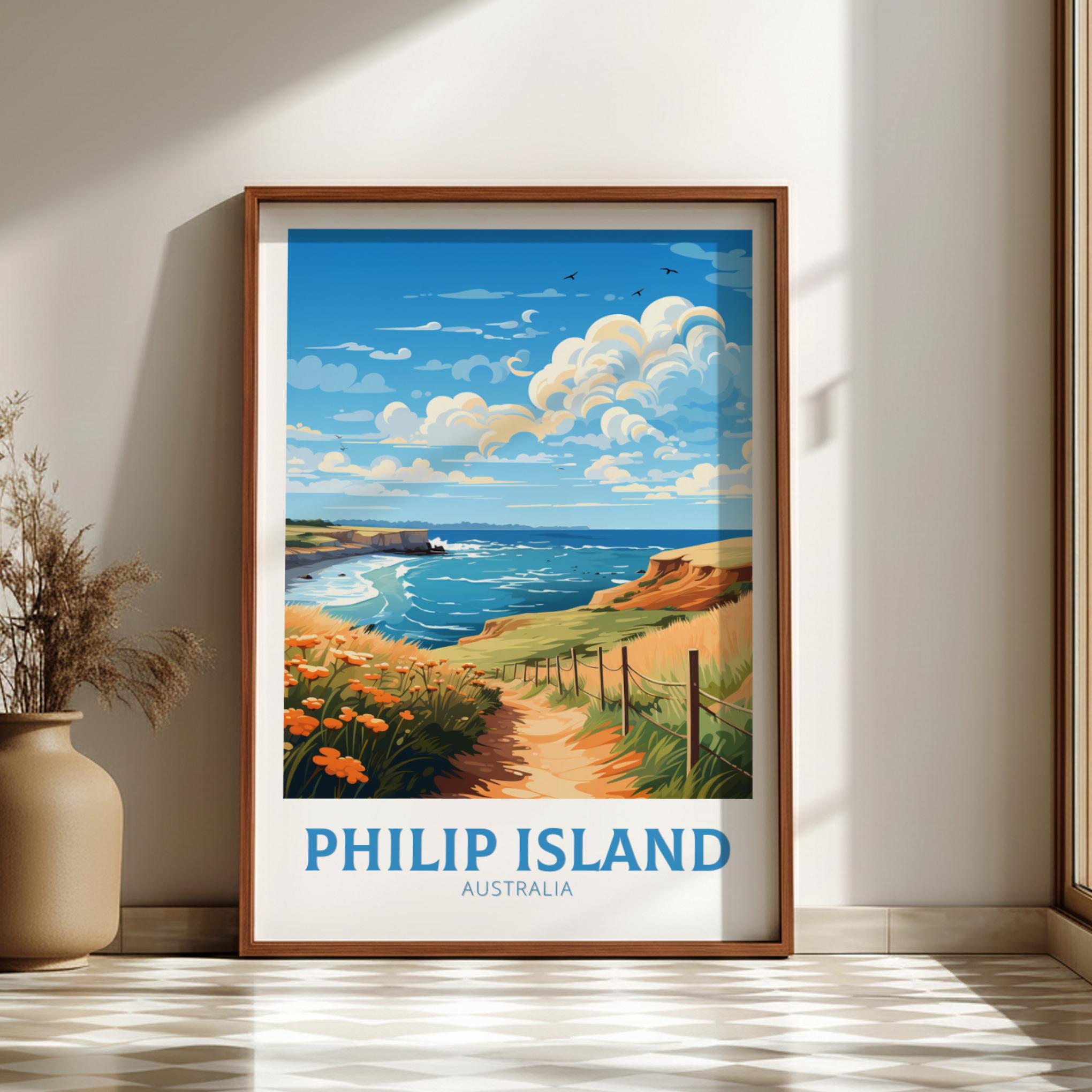 Australia PHILIP ISLAND TRAVEL POSTER - WALLART AUSTRALIA