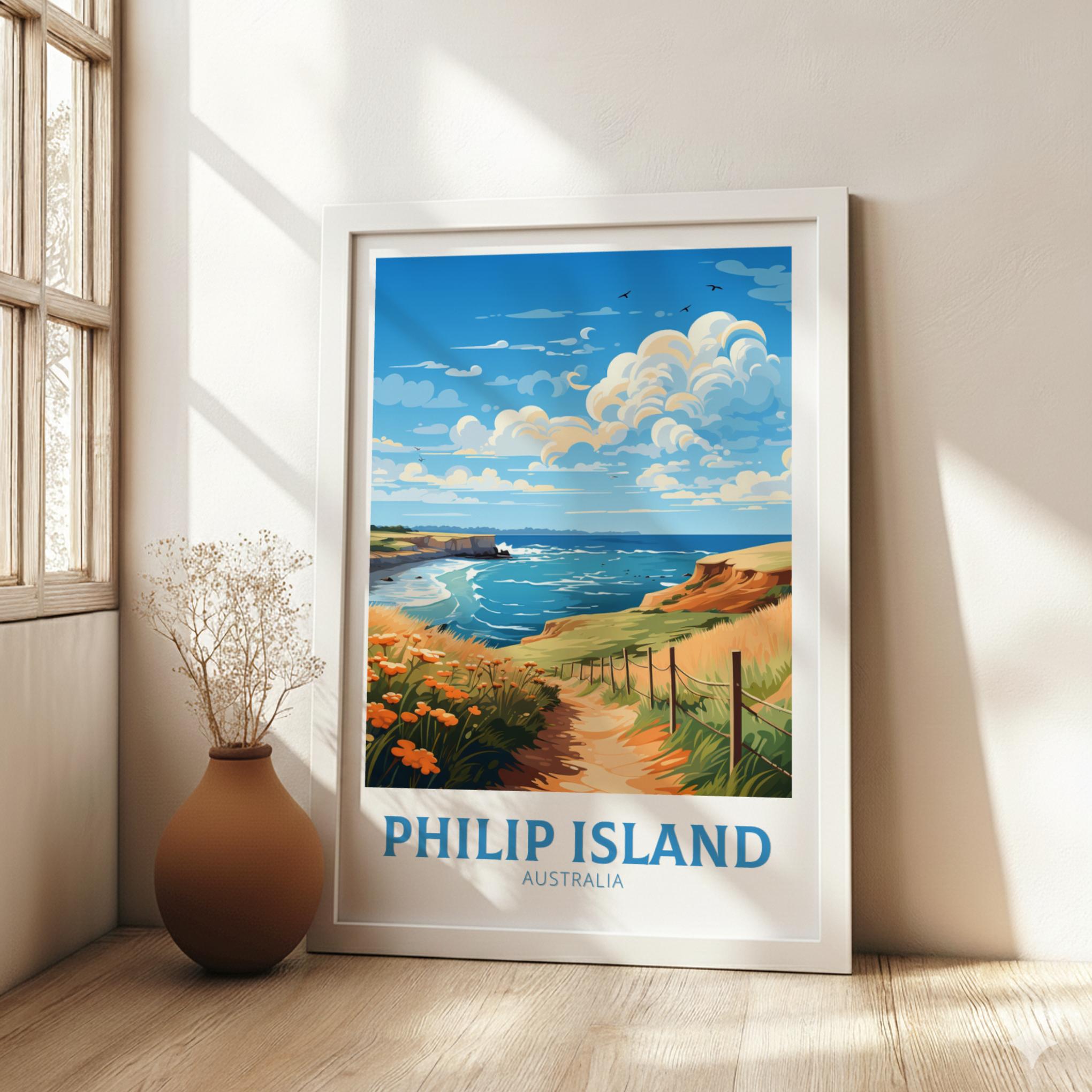 Australia PHILIP ISLAND TRAVEL POSTER - WALLART AUSTRALIA