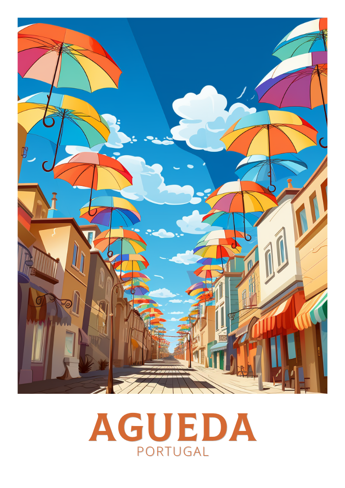 Europe AGUEDA TRAVEL PRINT - PORTUGAL ARTWORK