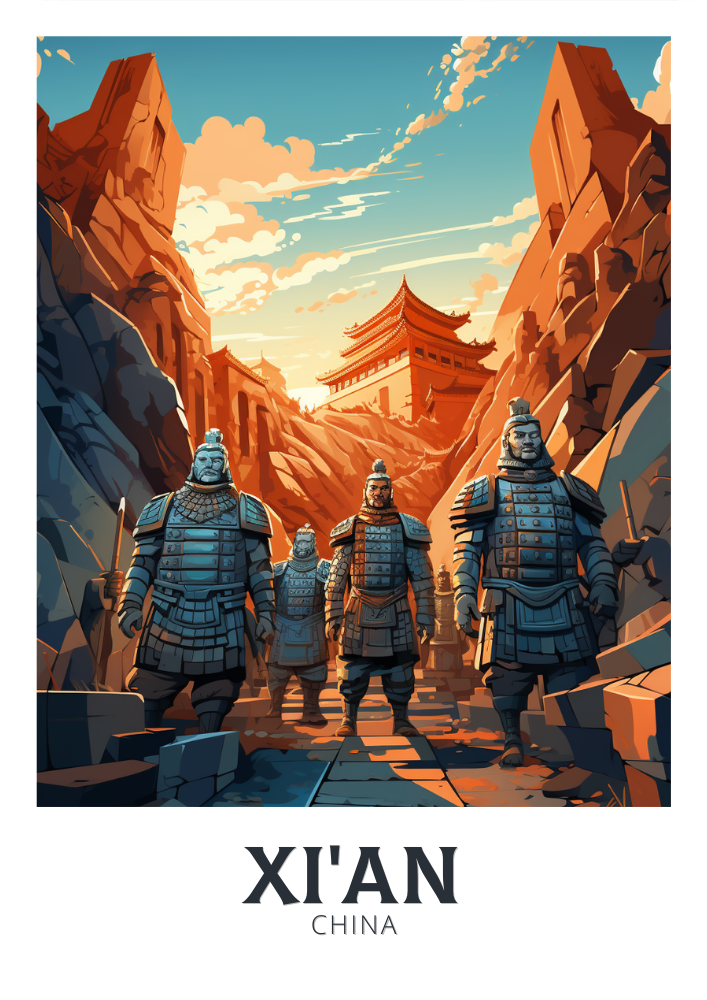 Asian XI'AN POSTER - CHINA PRINT
