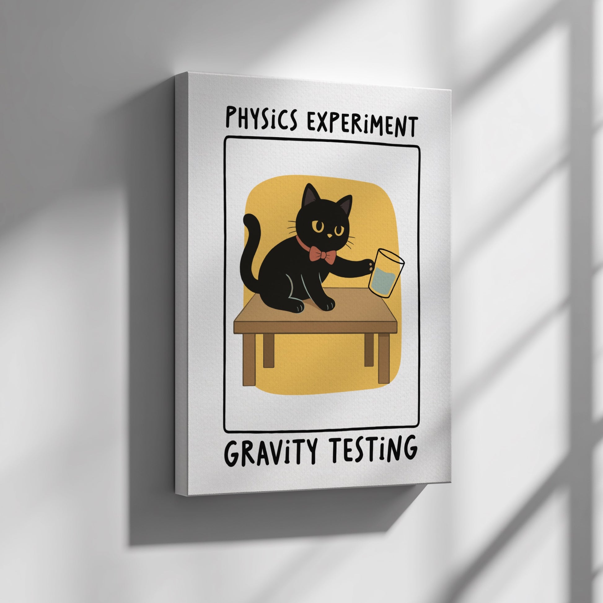 Physics Experiment Gravity Testing Poster - Science Lab Wall Art Print