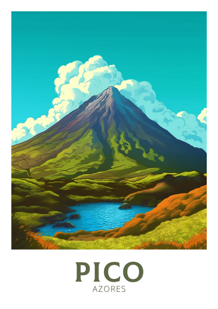 Europe PICO TRAVEL PRINT - AZORES ARTWORK