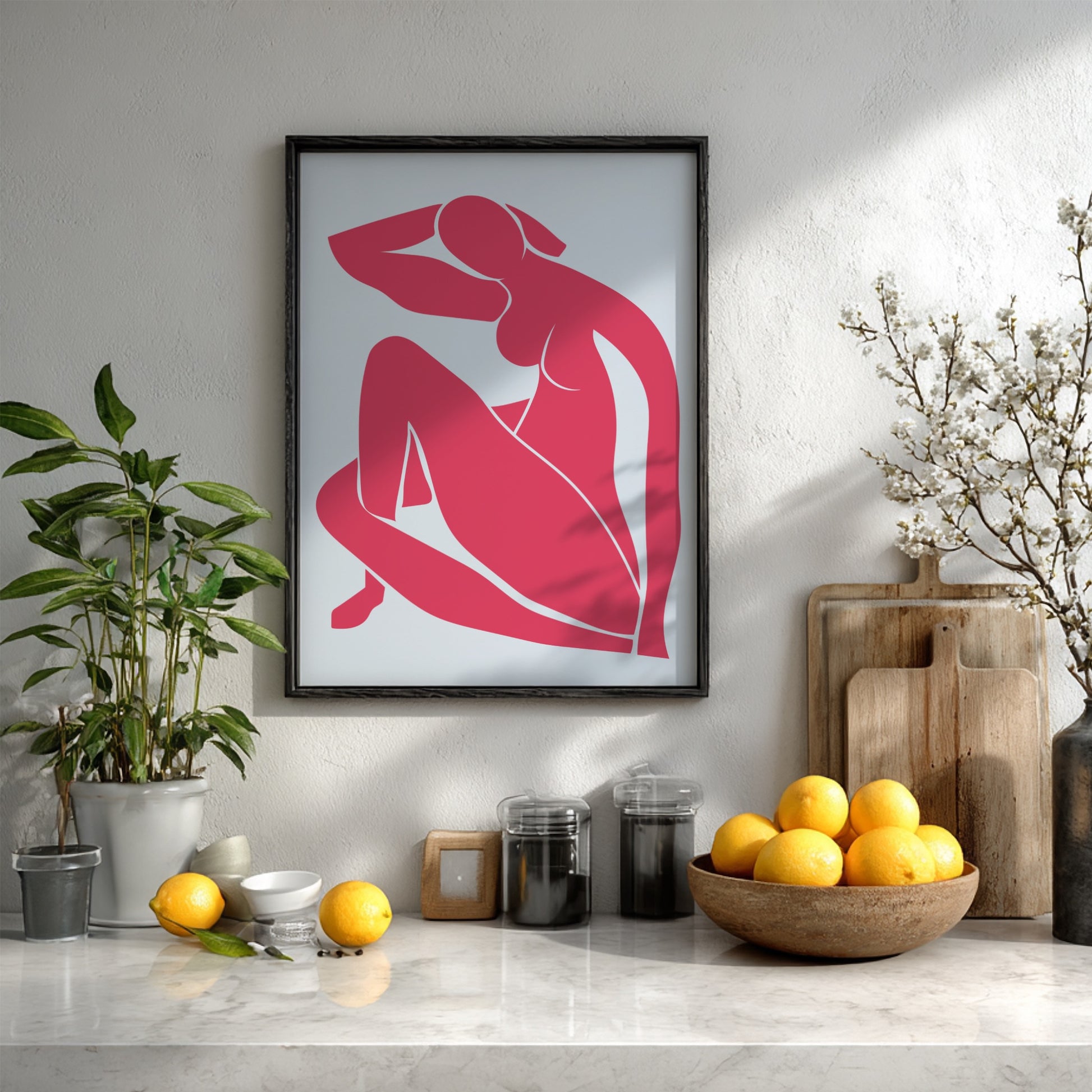 Modern Muse Art - The Pink Sculpture Abstract Wall Print