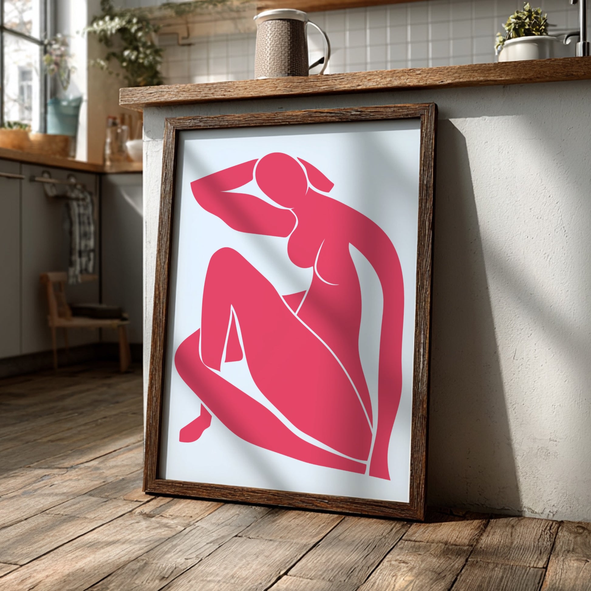Modern Muse Art - The Pink Sculpture Abstract Wall Print