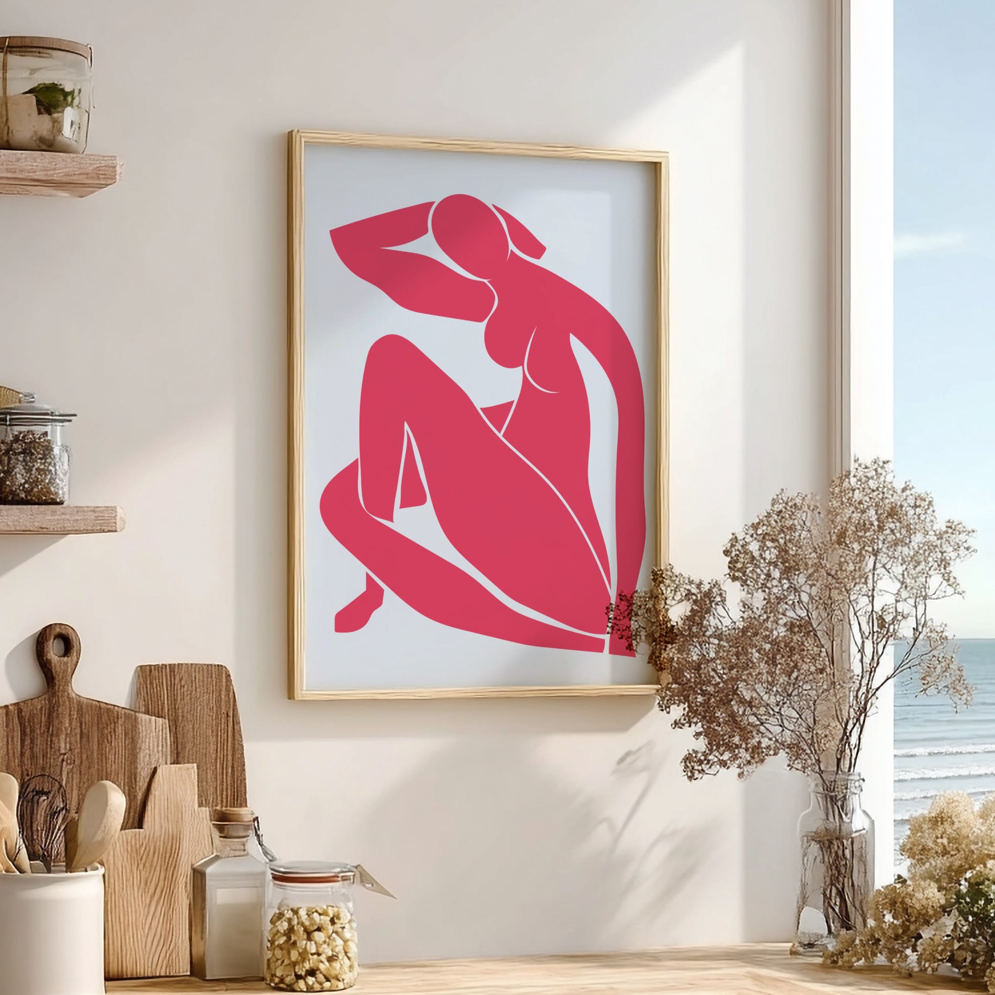 Modern Muse Art - The Pink Sculpture Abstract Wall Print