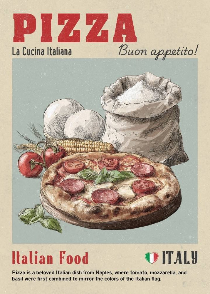 Pizza Set Poster