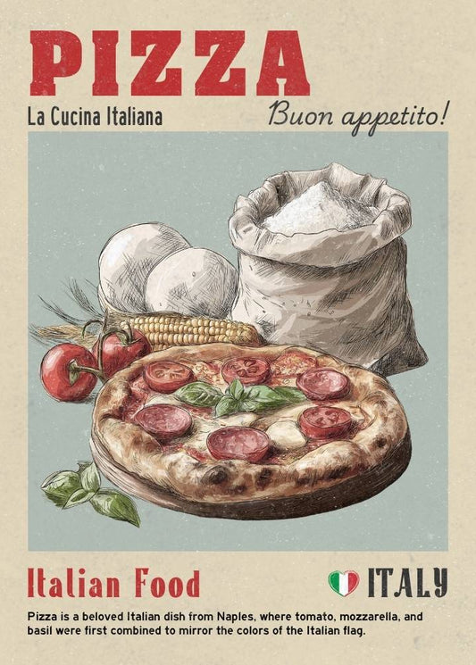 Pizza Set Poster