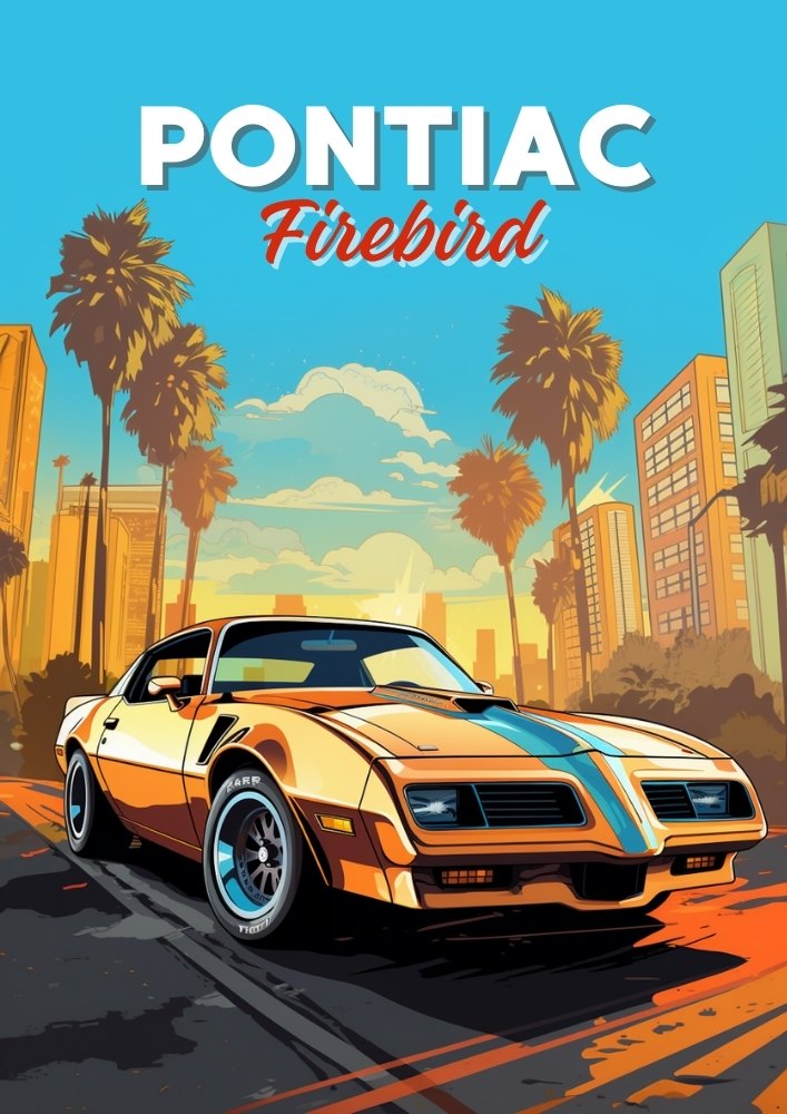 Pontiac Firebird Print, Car Art