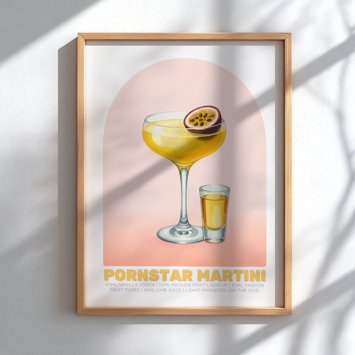 Pornstar Martini Cocktail Poster - Drinks Wall Art