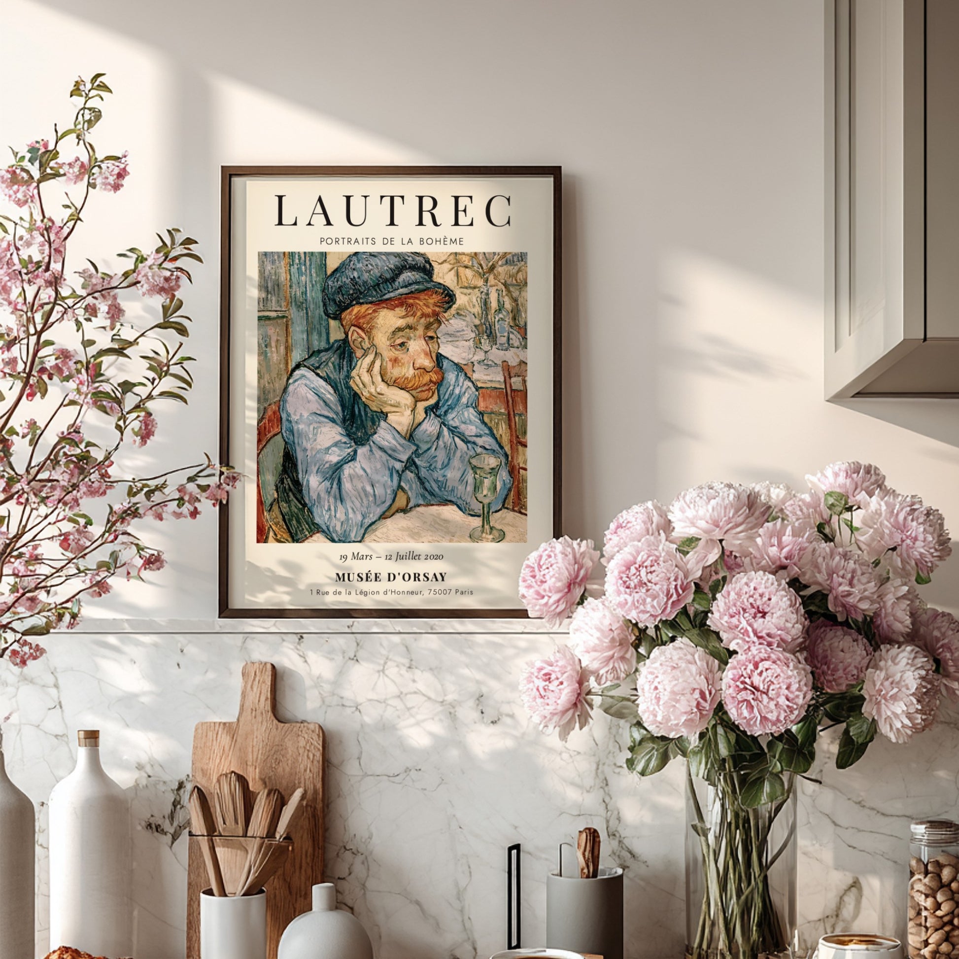Toulouse-Lautrec poster featuring Portraits de la Bohème in vibrant colors and expressive style.