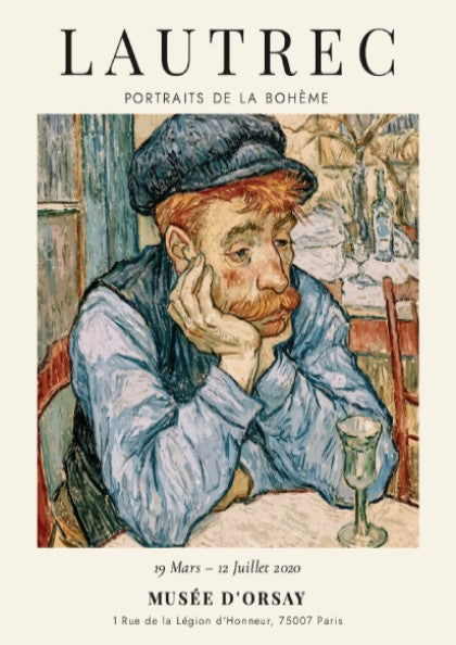 Toulouse-Lautrec poster featuring Portraits de la Bohème in vibrant colors and expressive style.