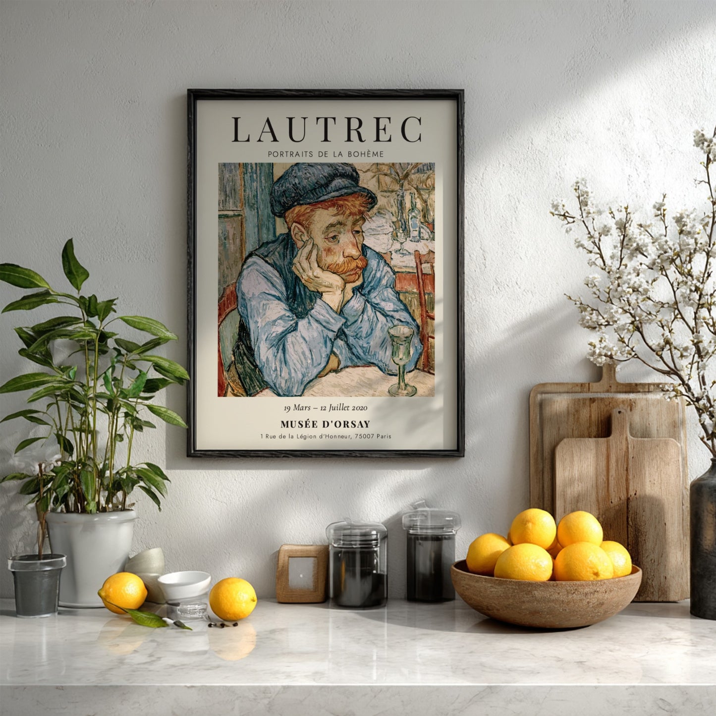 Toulouse-Lautrec poster featuring Portraits de la Bohème in vibrant colors and expressive style.
