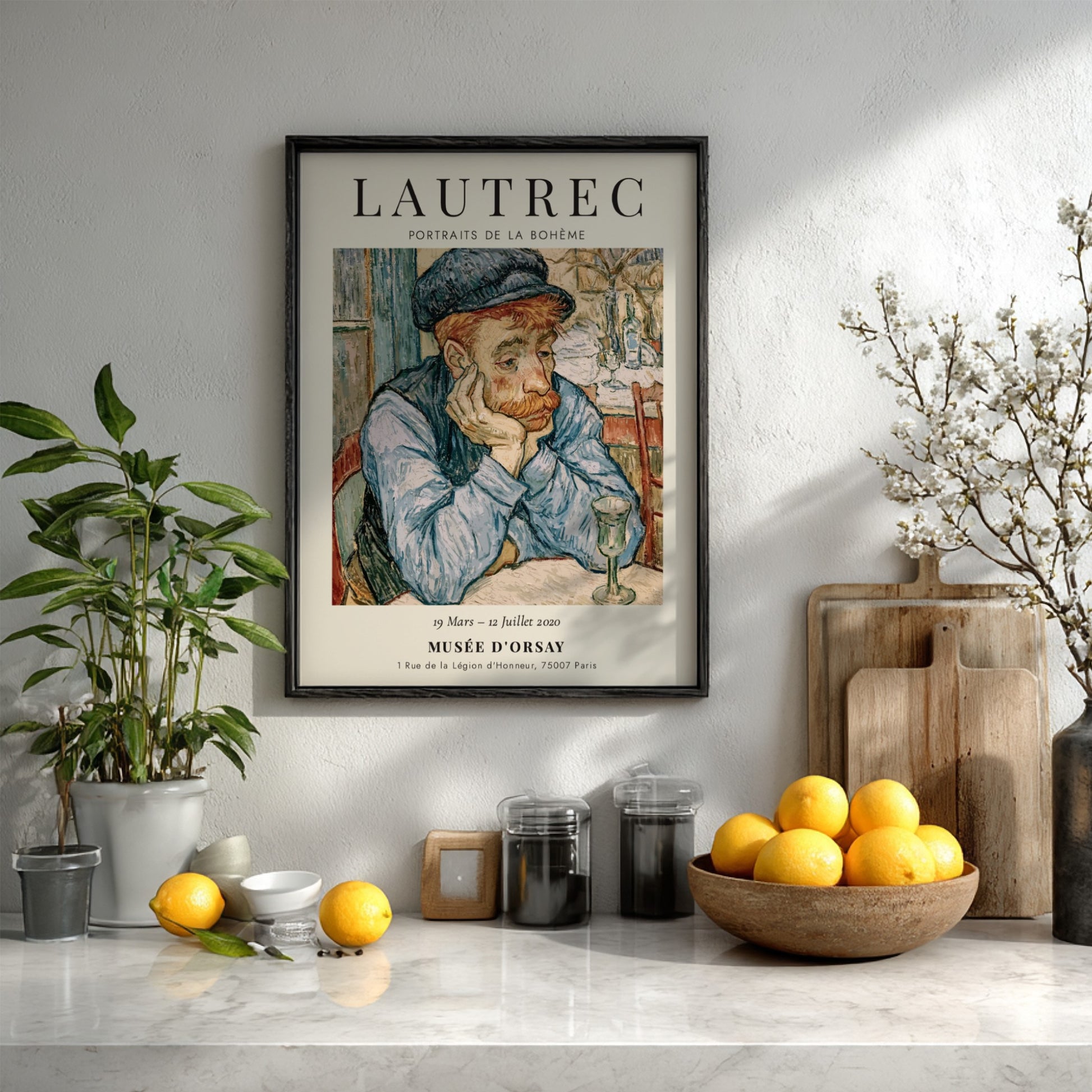 Toulouse-Lautrec poster featuring Portraits de la Bohème in vibrant colors and expressive style.