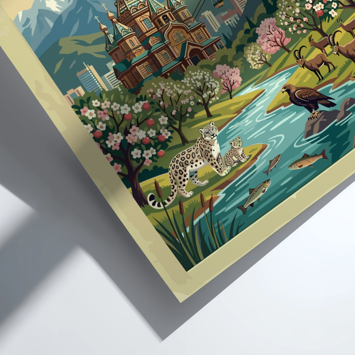 Al-Maty City of Apples - Kazakhstan Travel Poster