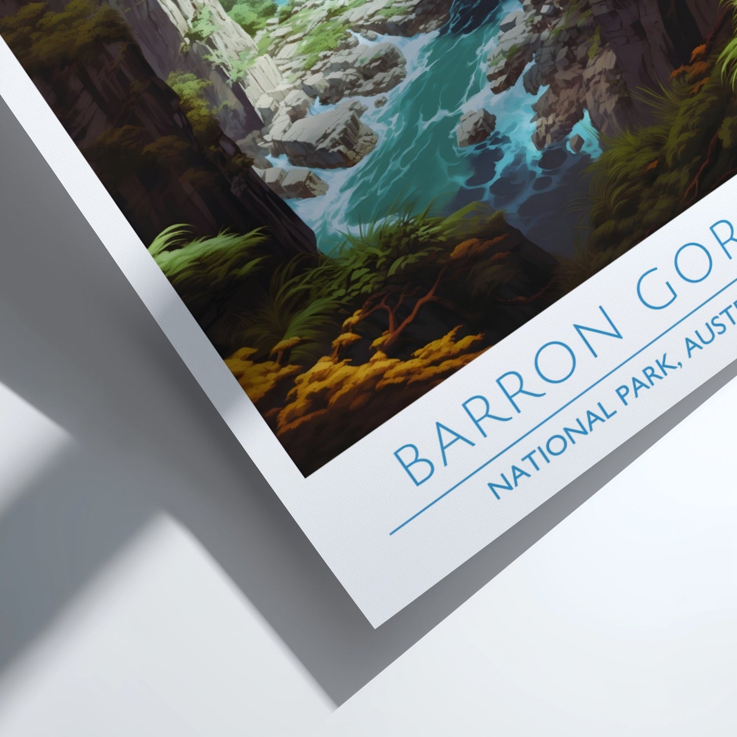 Affiche de Blowing Rock, Caroline du Nord – Illustration de voyage vintage