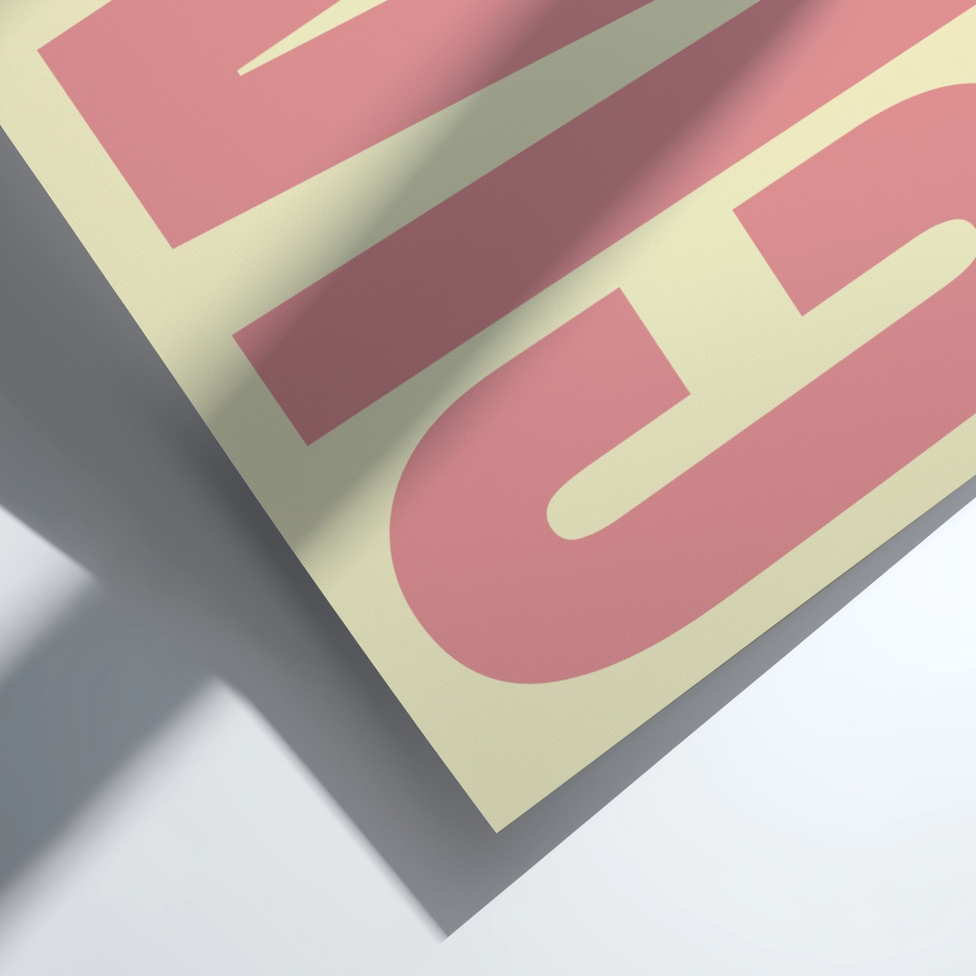 Ciao poster featuring dusty rose typography on a butter background, modern wall art for home decor