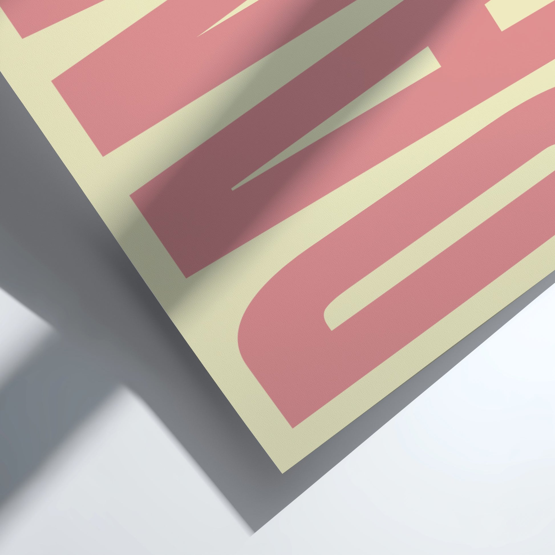 Modern poster featuring bold typography, ideal for home decor.