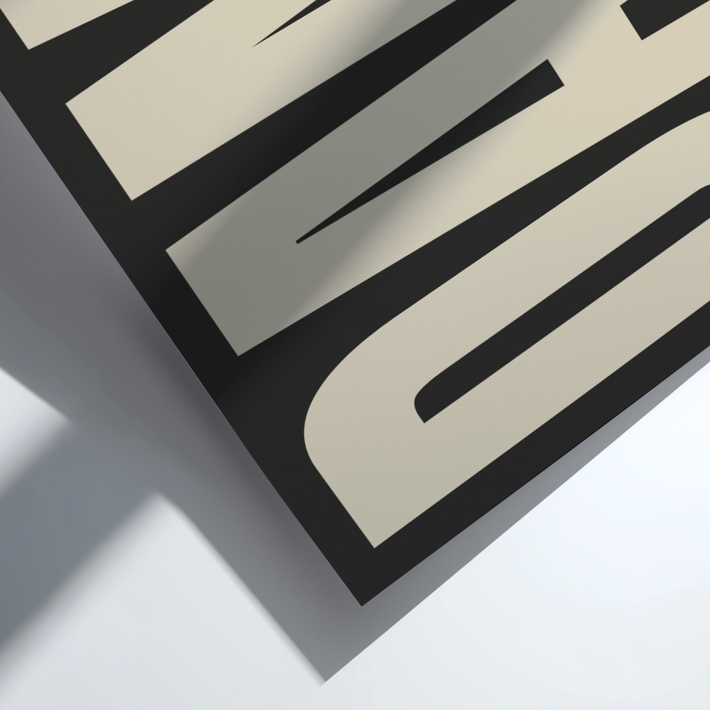 Modern poster featuring bold typography, ideal for home decor.