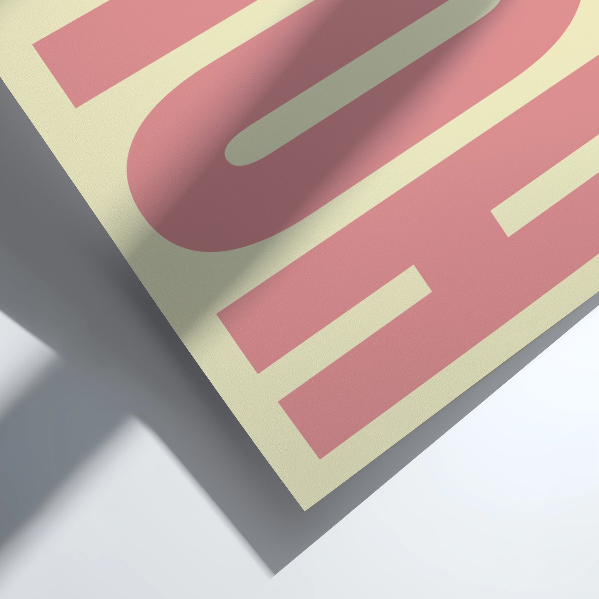 HOLA poster featuring bold typography, minimalist design for modern decor