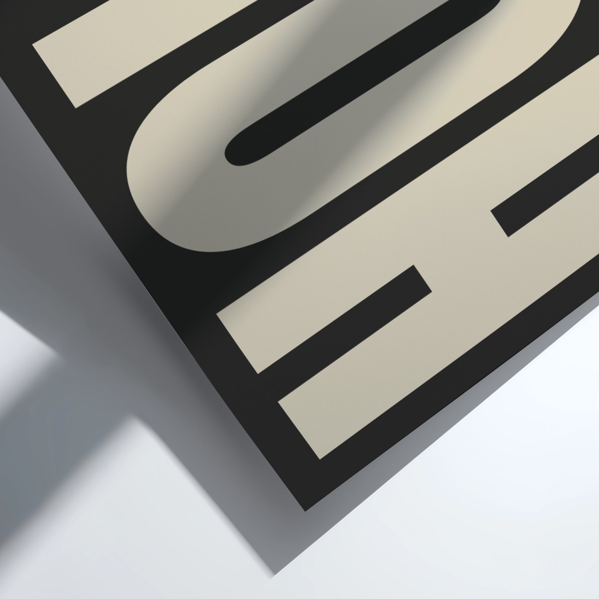 HOLA poster featuring bold typography, minimalist design for modern decor