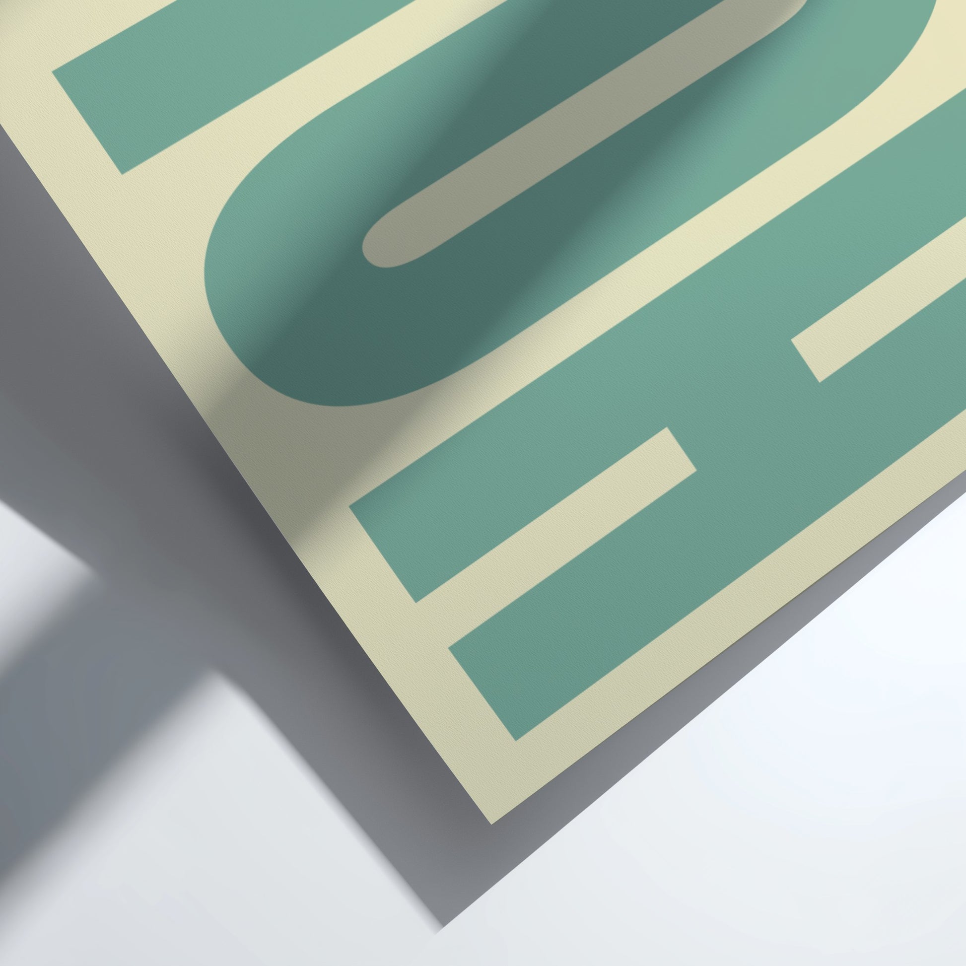 HOLA poster featuring bold typography, minimalist design for modern decor