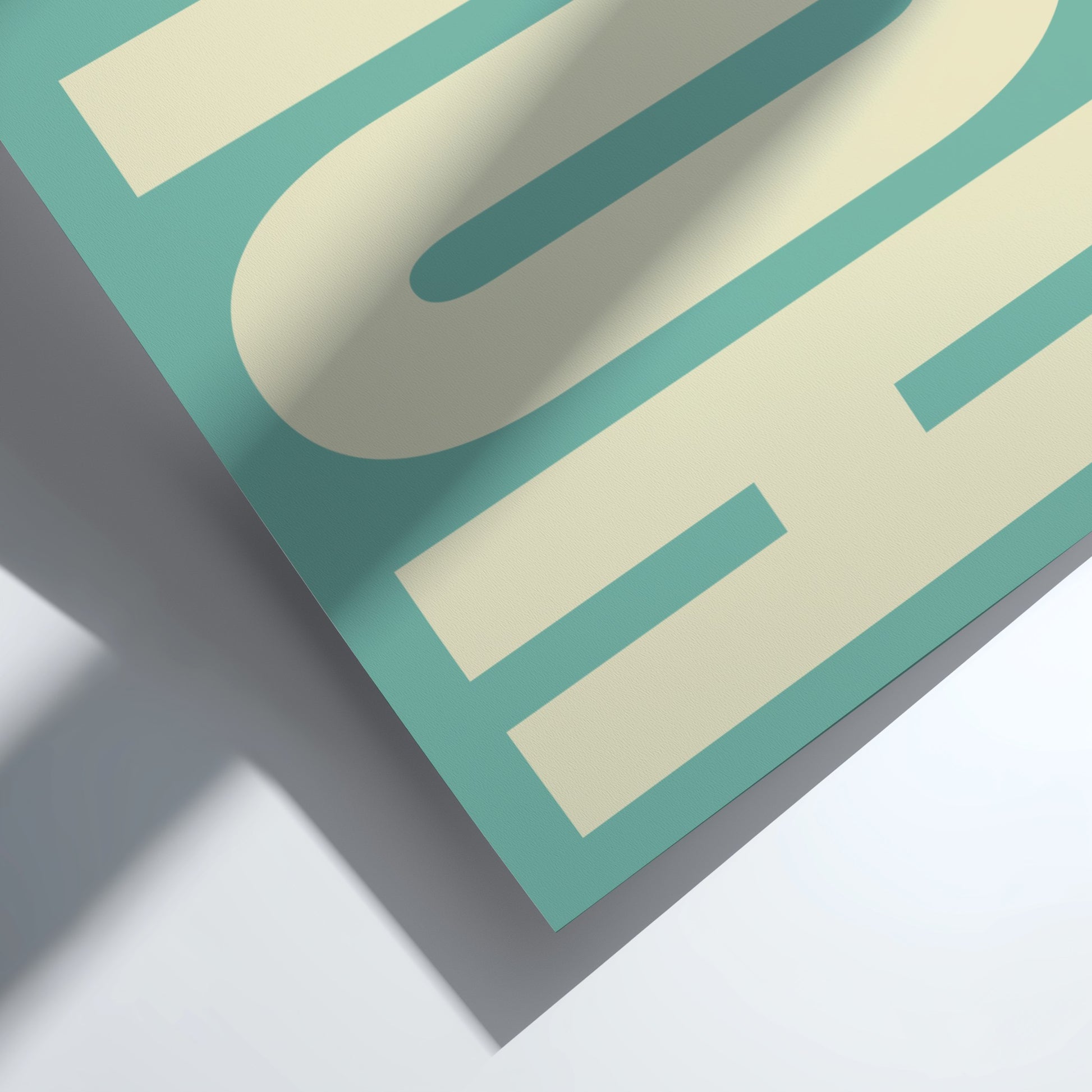 HOLA poster featuring bold typography, minimalist design for modern decor