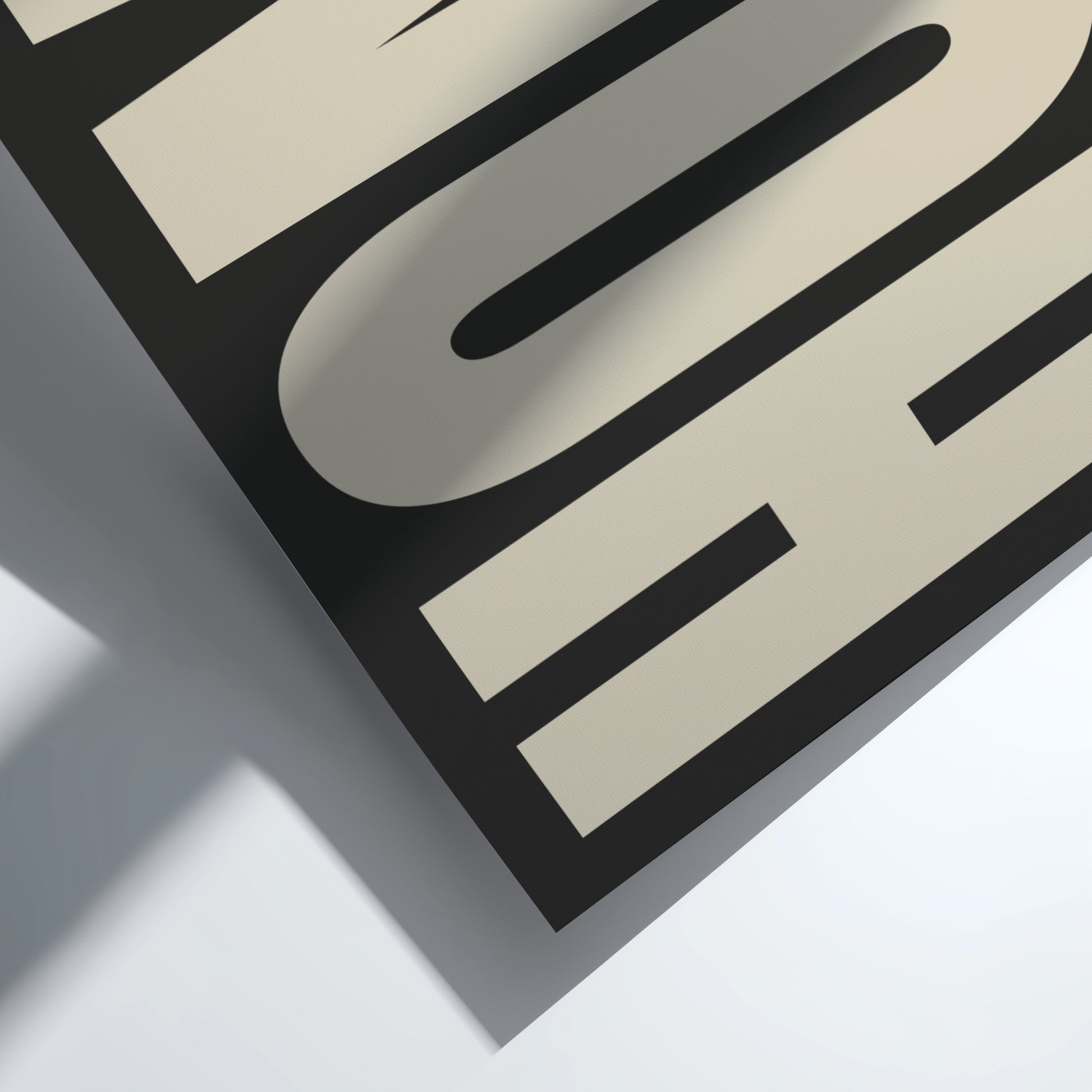 Home poster featuring bold typography, minimalist design for modern decor