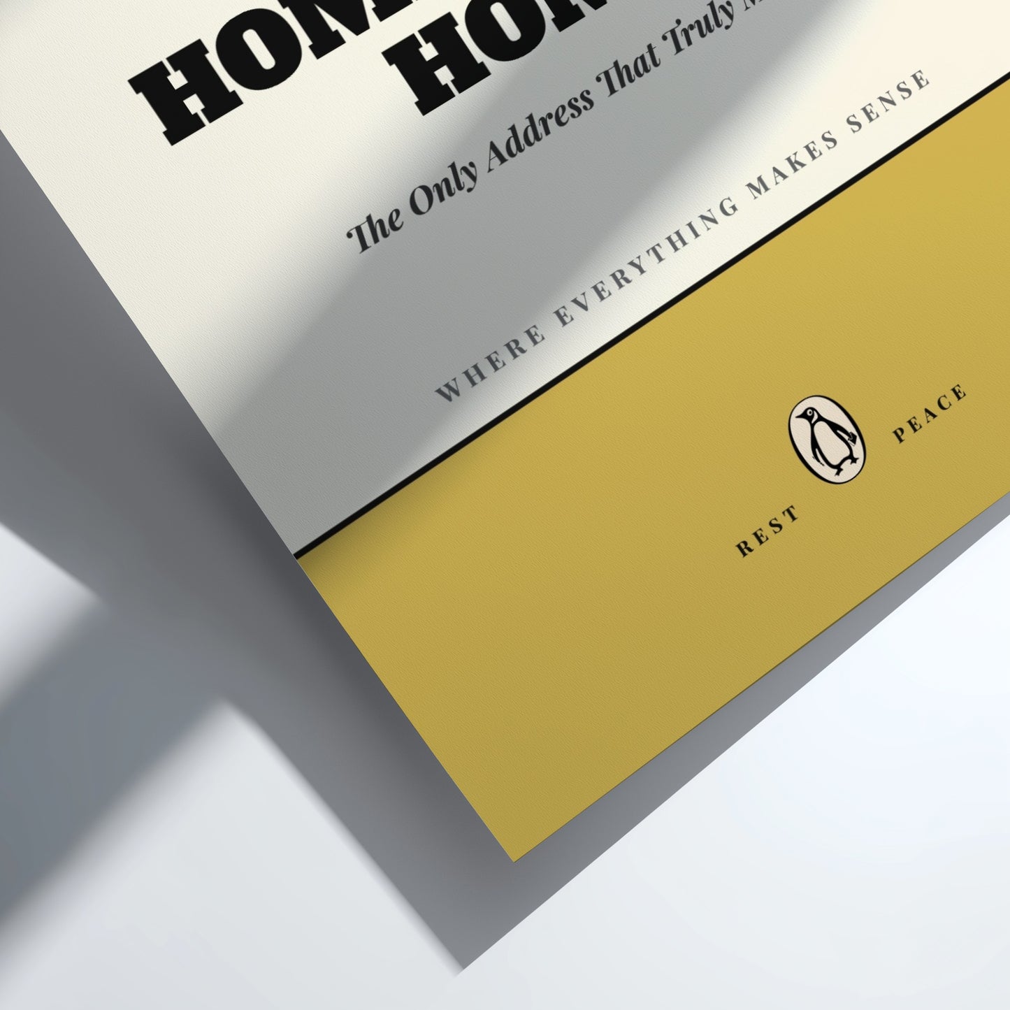Funny quote poster featuring a warm welcome home theme in minimalist style