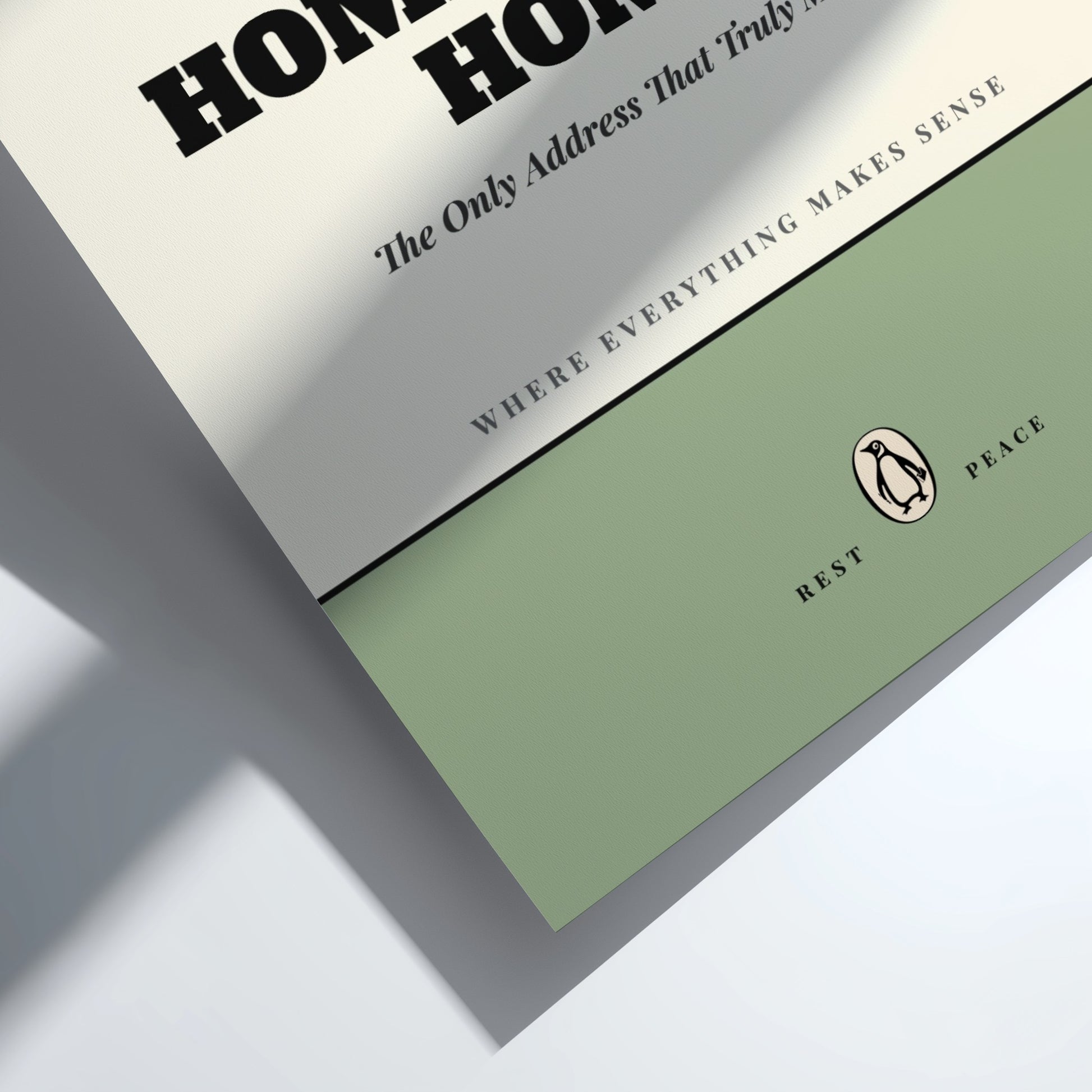 Funny quote poster featuring a warm welcome home theme in minimalist style