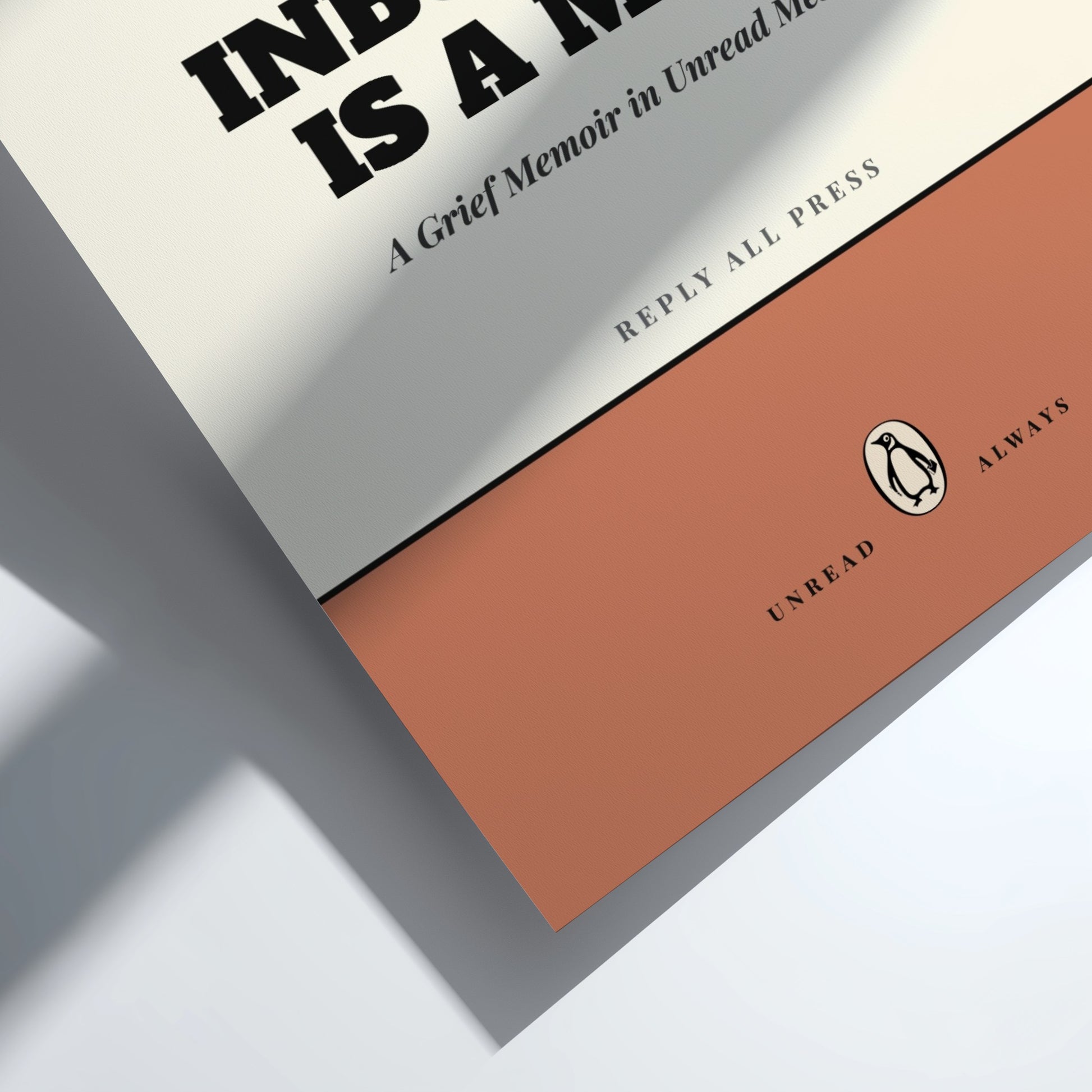 Funny quote poster featuring whimsical illustrations from the Penguins book in vibrant colors and playful