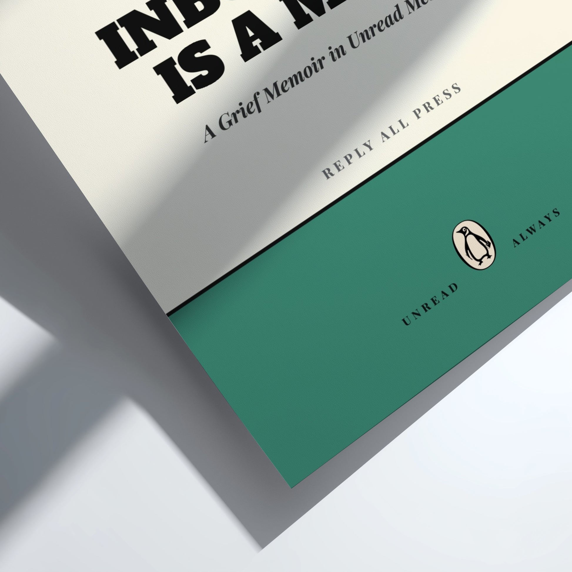 Funny quote poster featuring whimsical illustrations from the Penguins book in vibrant colors and playful