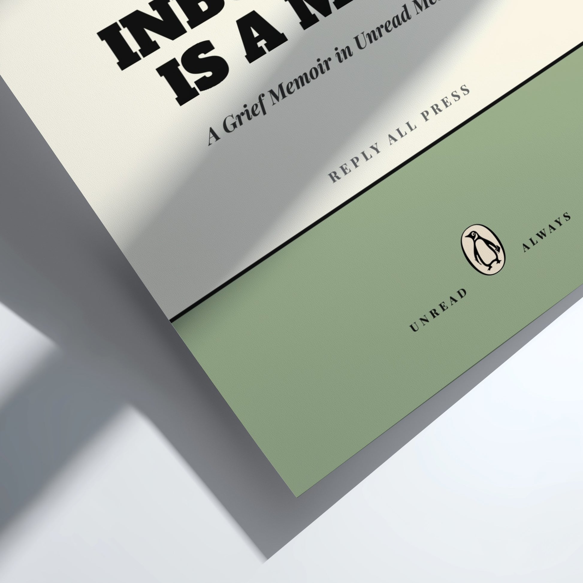 Funny quote poster featuring whimsical illustrations from the Penguins book in vibrant colors and playful