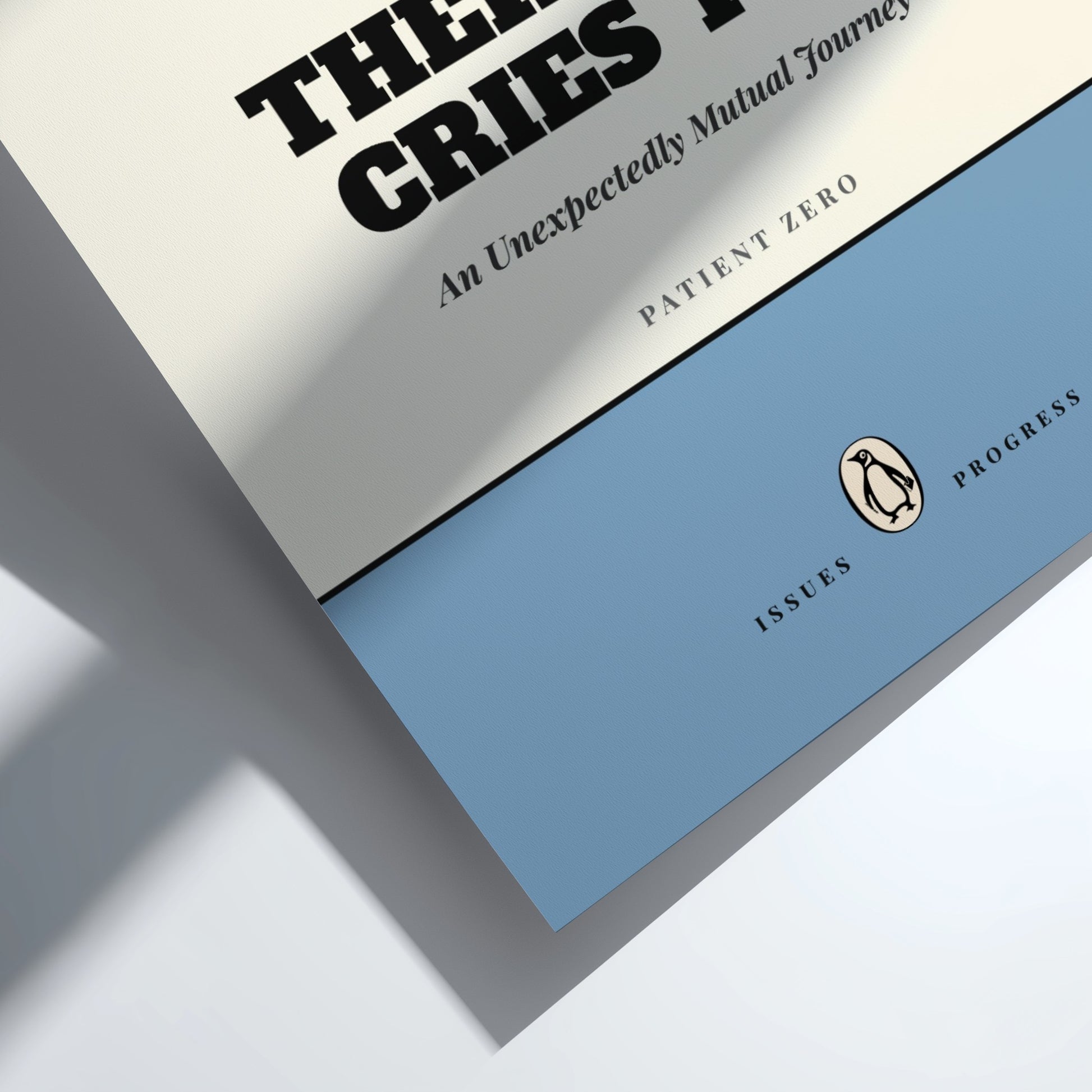 Funny quote poster featuring whimsical illustrations from the Penguins book in vibrant colors and playful