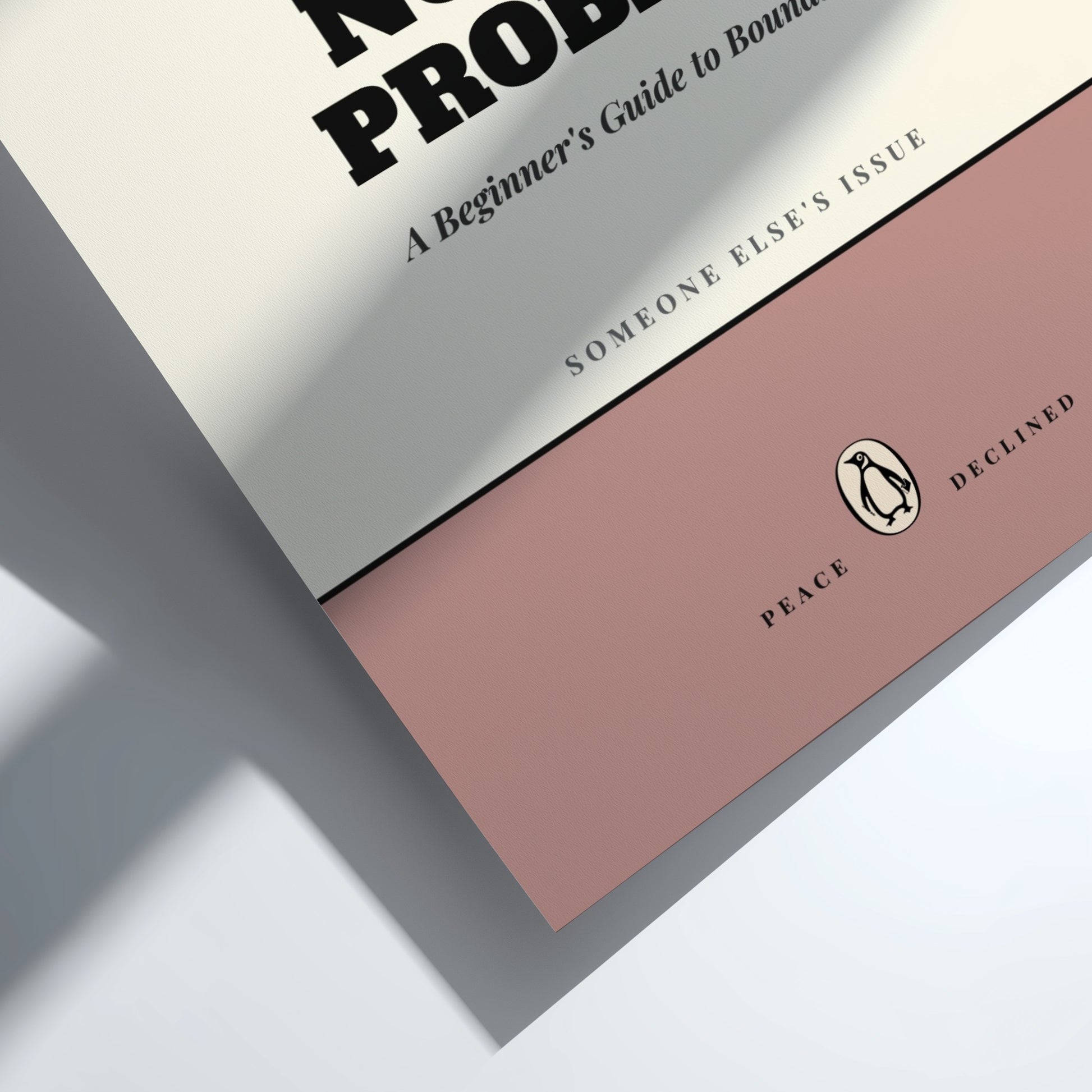 Funny quote poster featuring whimsical illustrations from the Penguins book in vibrant colors and playful