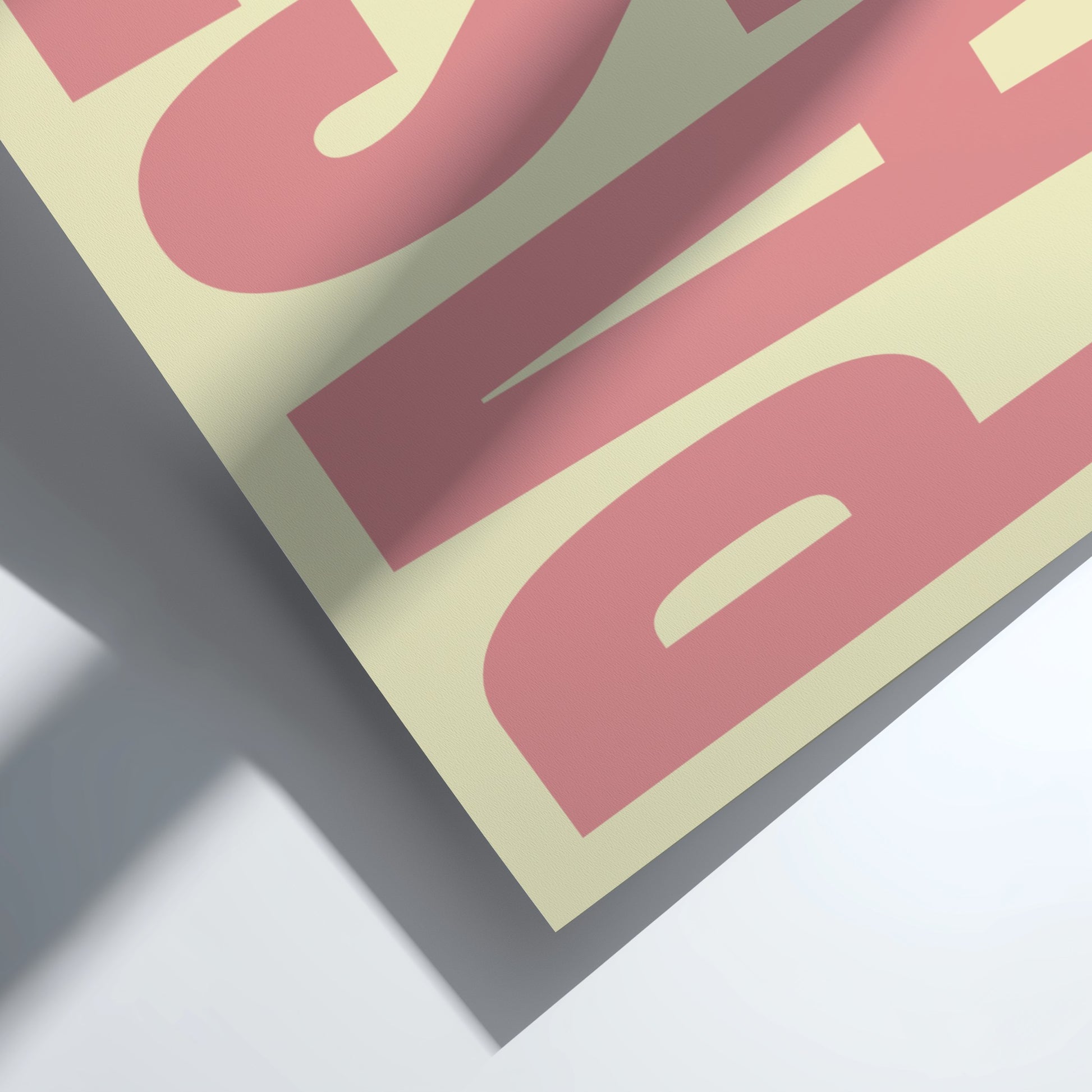 Pasta poster featuring a bold typography, ideal for kitchen decor.