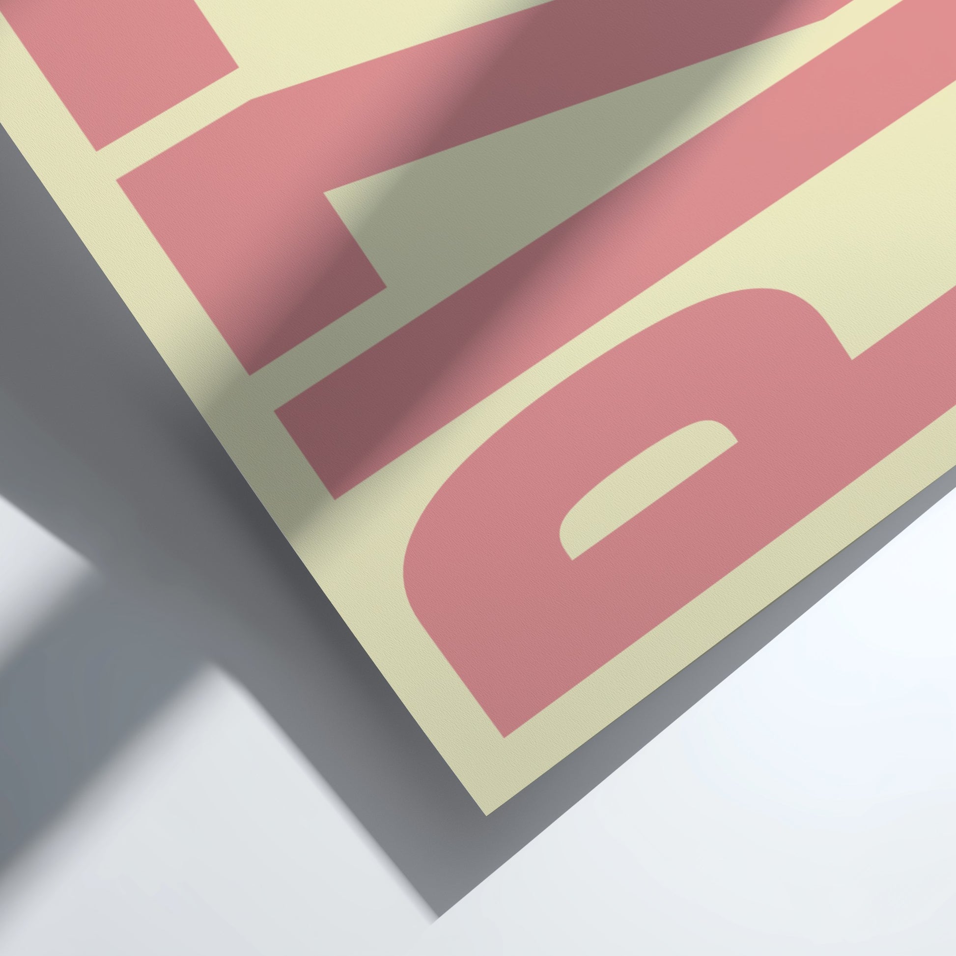 Pizza poster featuring bold typography, perfect for kitchen decor and food enthusiasts.