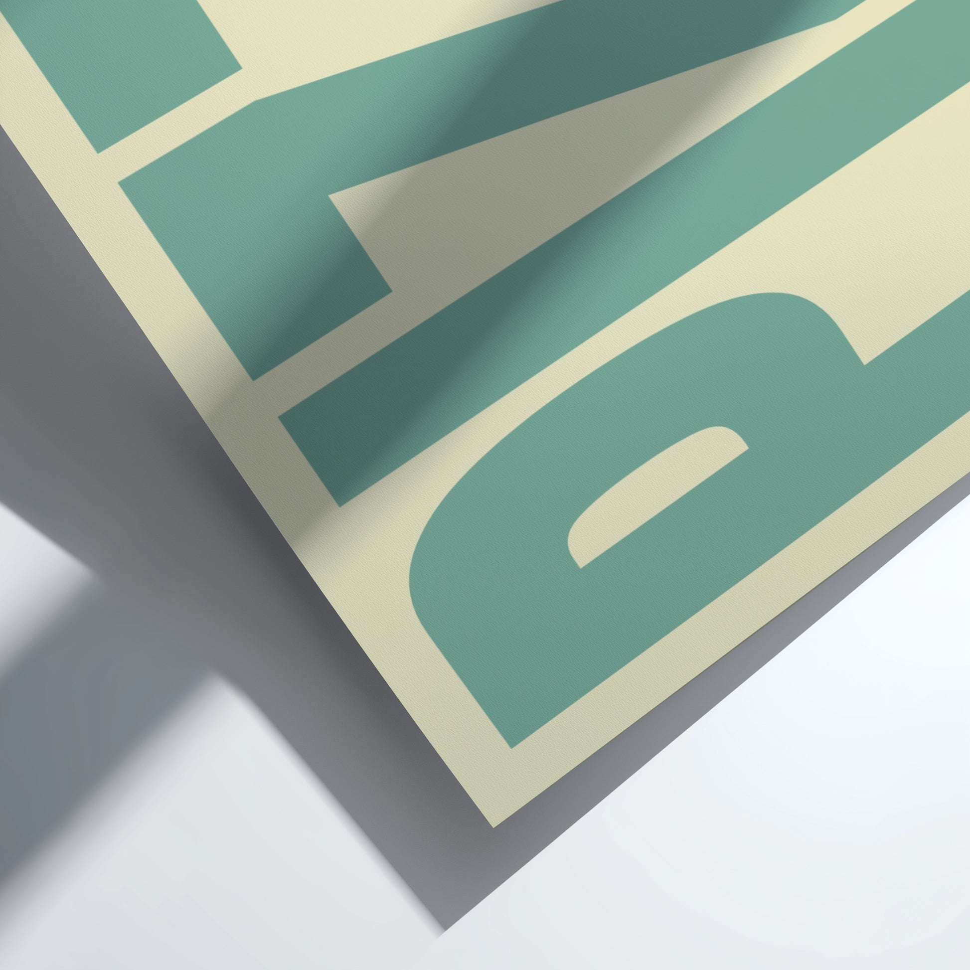 Pizza poster featuring bold typography, perfect for kitchen decor and food enthusiasts.