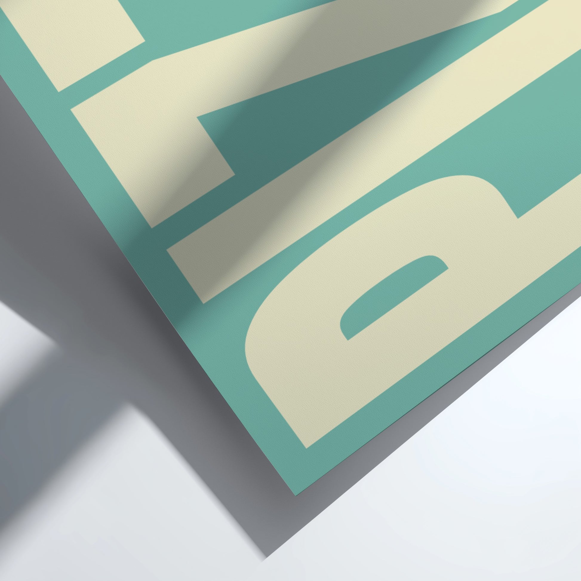 Pizza poster featuring bold typography, perfect for kitchen decor and food enthusiasts.
